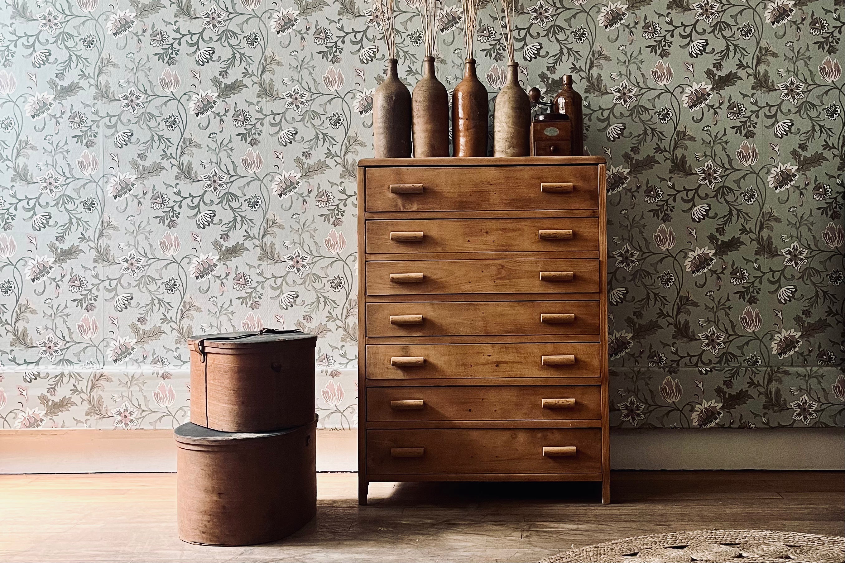 Commode Art Déco Retroles 130x40x70 Cm - Meuble TV Ou Rangement, Bois, Salon Ou Chambre