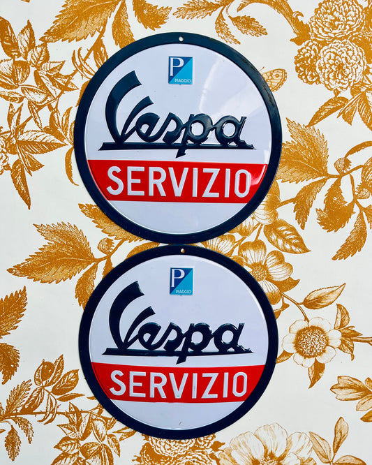 Plaque Vespa Servizio