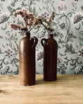 Charger l'image dans la visionneuse de la galerie, Duo de bouteilles en grès marron