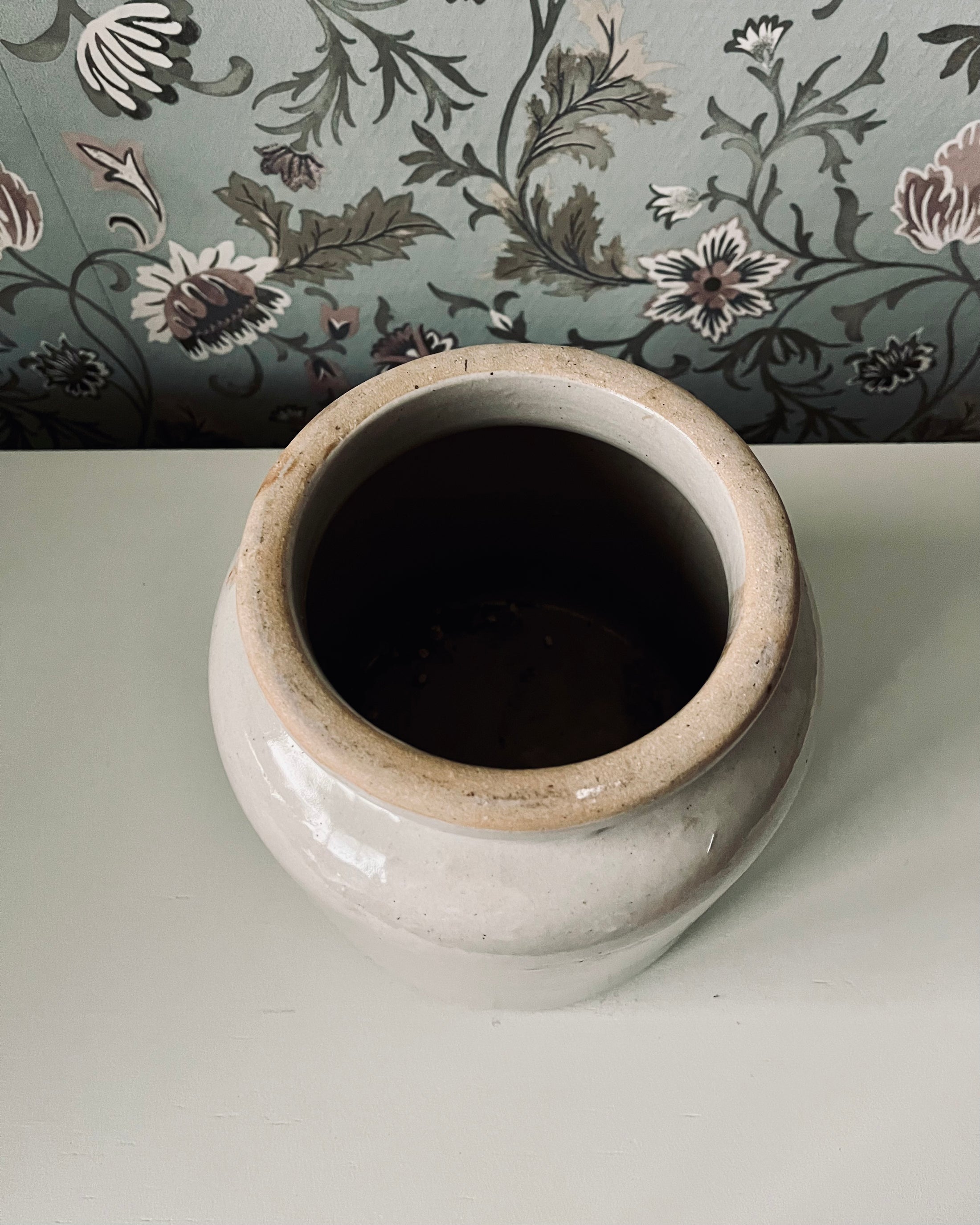 Vase en grès émaillé gris