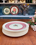 Charger l'image dans la visionneuse de la galerie, Série de 6 assiettes à dessert terre de fer Gien