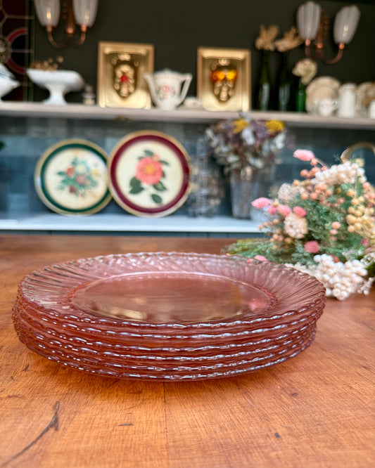 Série de 6 assiettes plates Rosaline