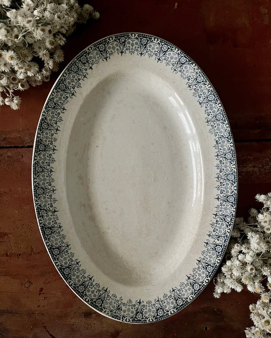 Plat ovale terre de fer Luneville