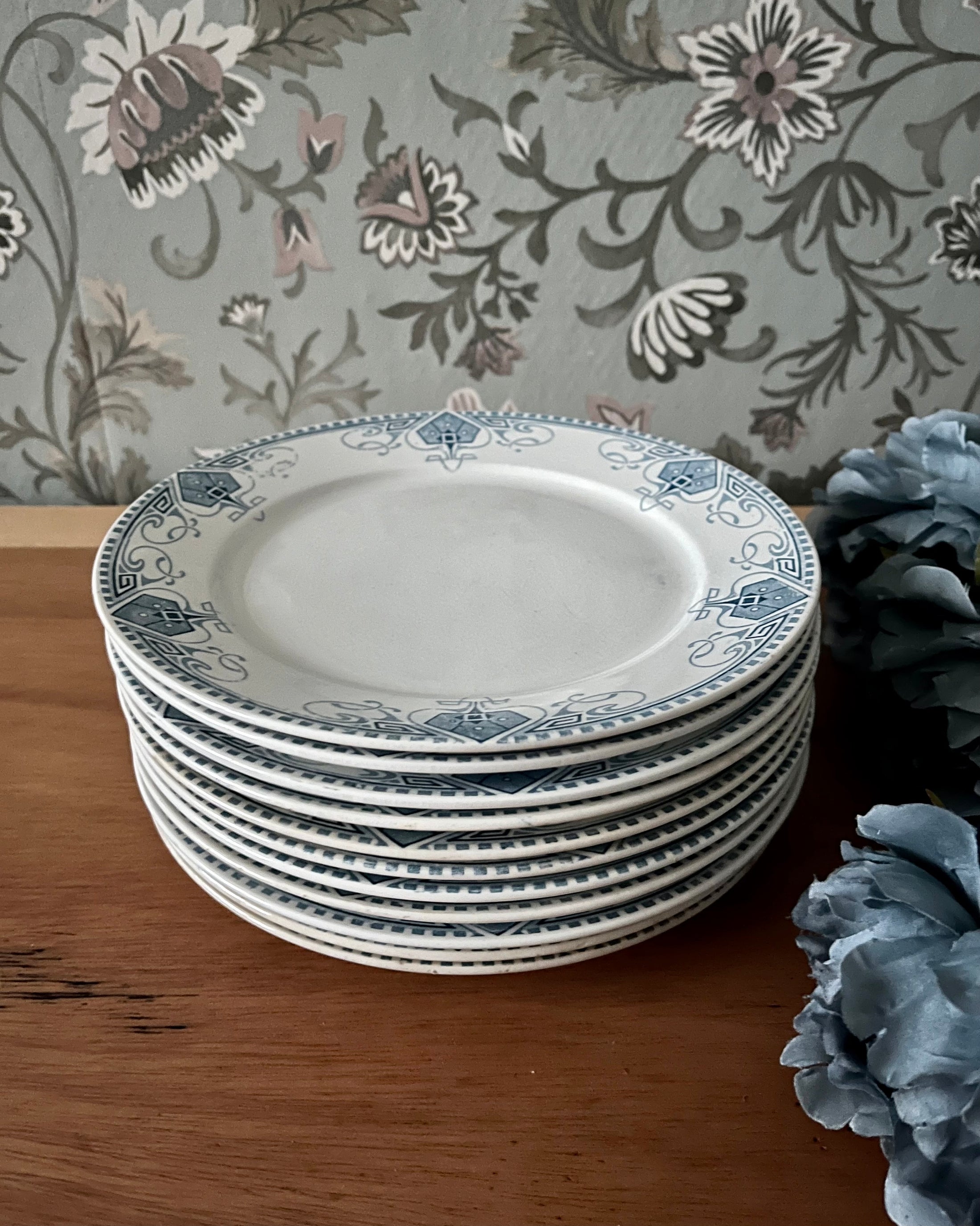 11 assiettes plates Sarreguemines