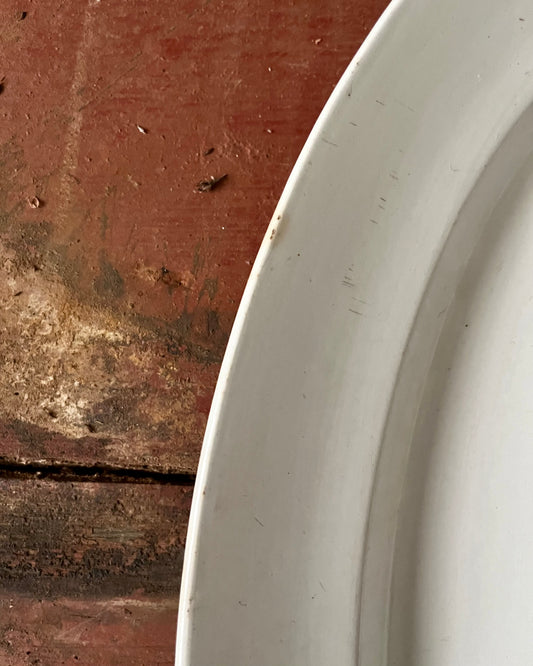 Plat ovale blanc Digoin Sarreguemines
