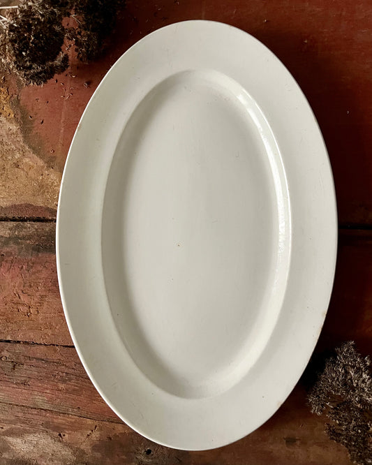 Plat ovale blanc Digoin Sarreguemines