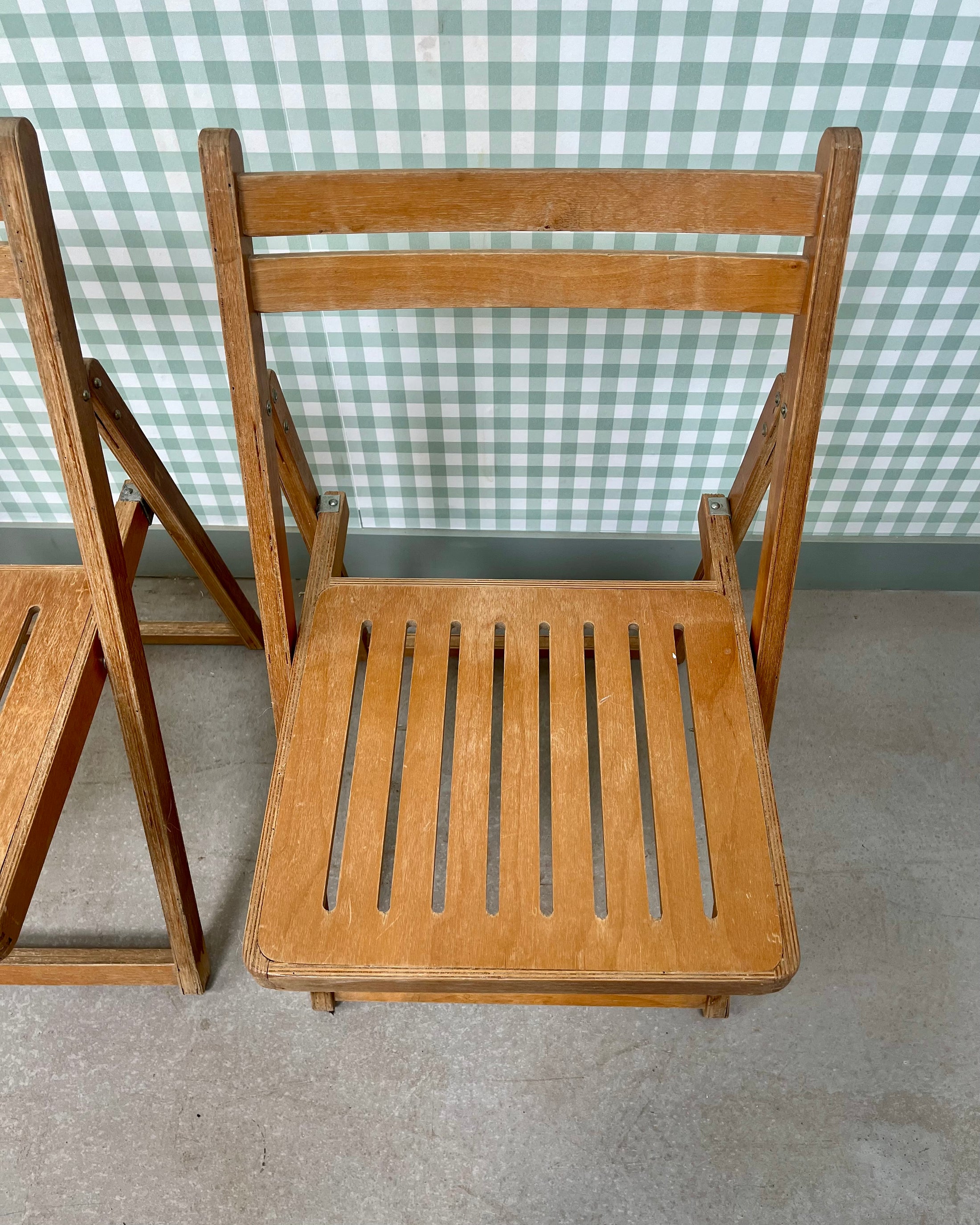 Paire de chaises pliantes 70s