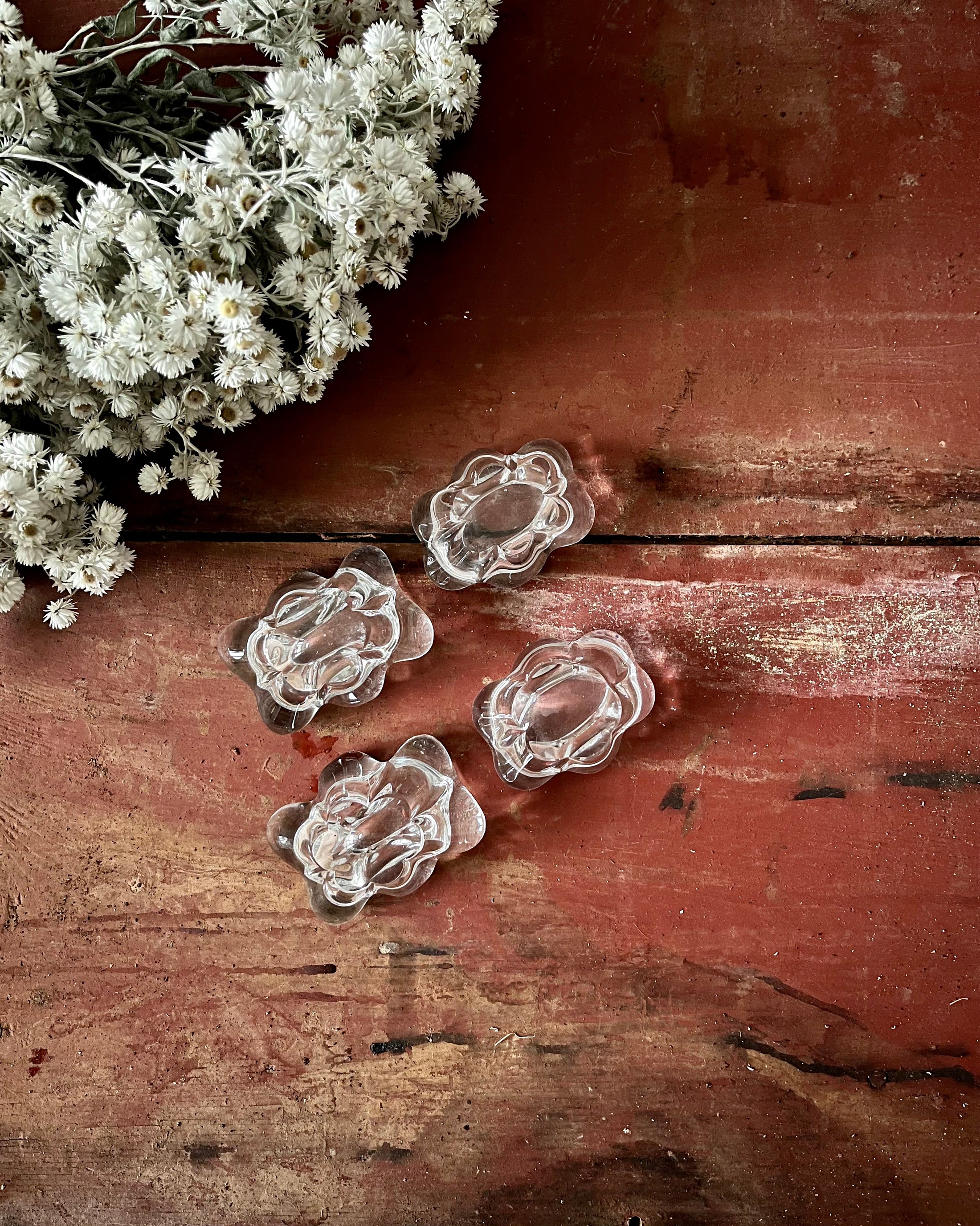 Paire de salerons sel et poivre en cristal Daum