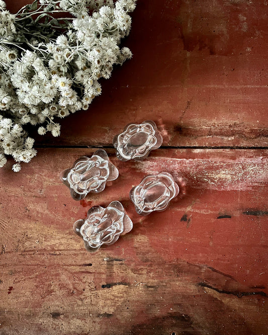 Paire de salerons sel et poivre en cristal Daum