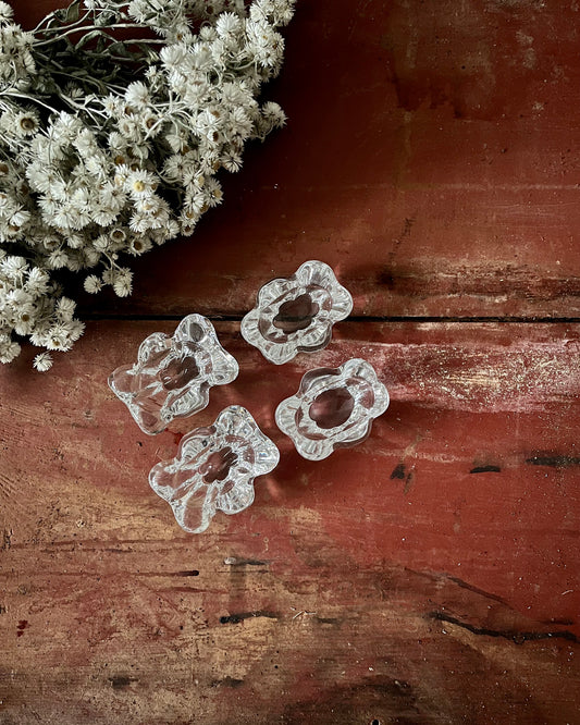 Paire de salerons sel et poivre en cristal Daum