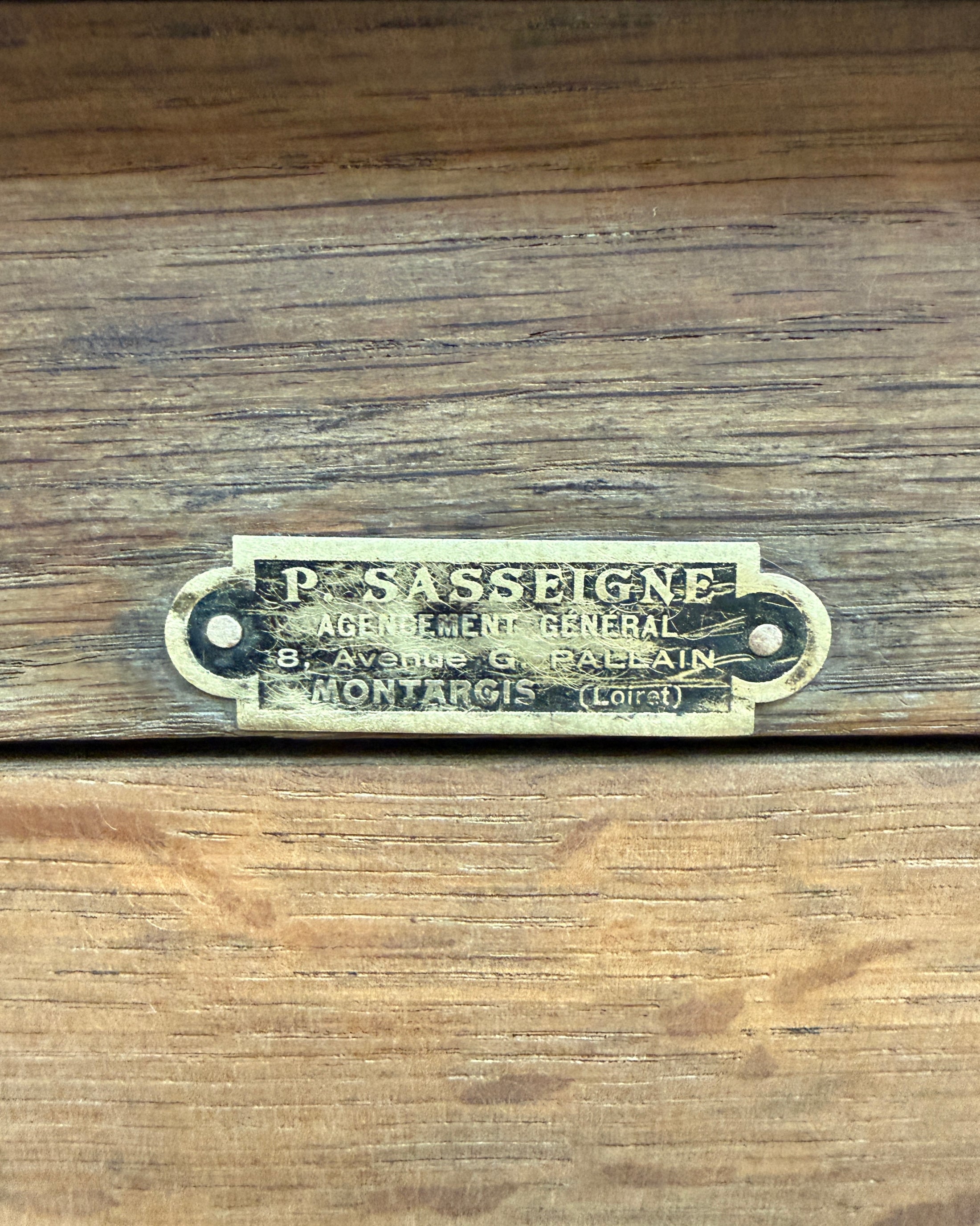 Ancienne glacière de bar en chêne et zinc