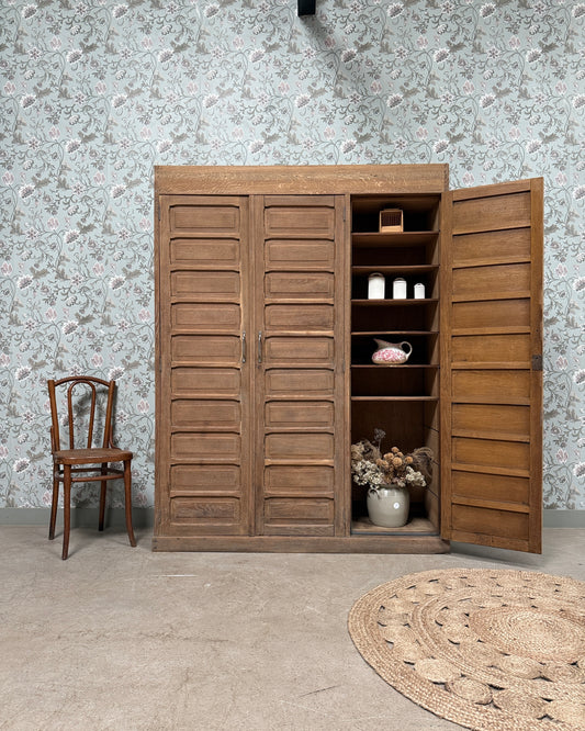 Armoire de notaire triple en chêne