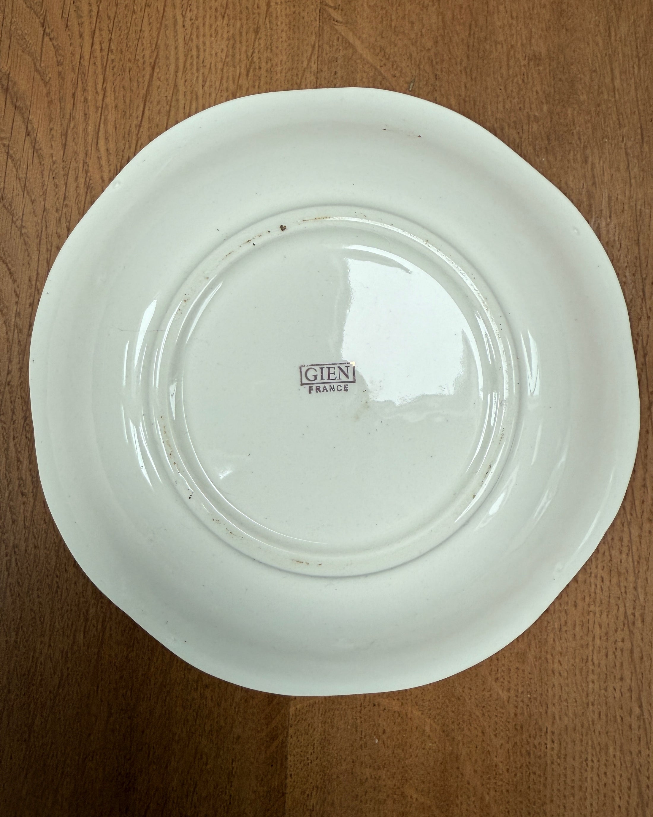 Assiettes creuses vintage en porcelaine fine Gien