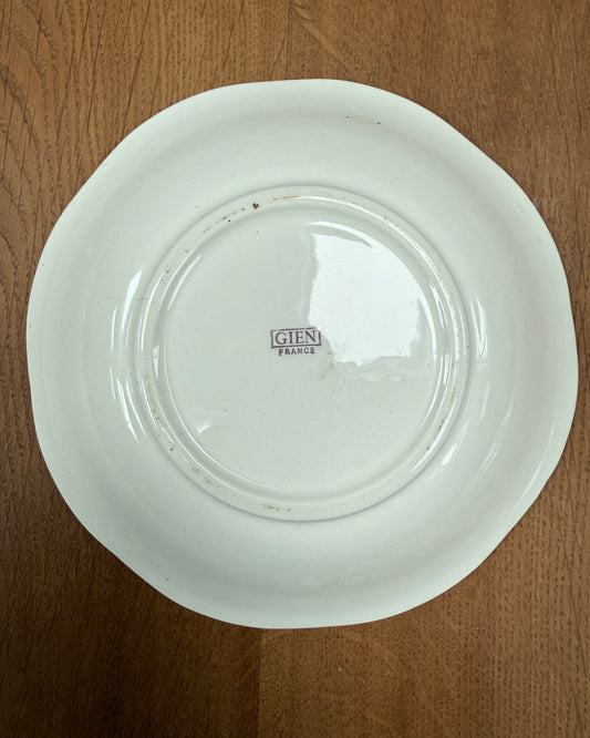 Assiettes creuses vintage en porcelaine fine Gien