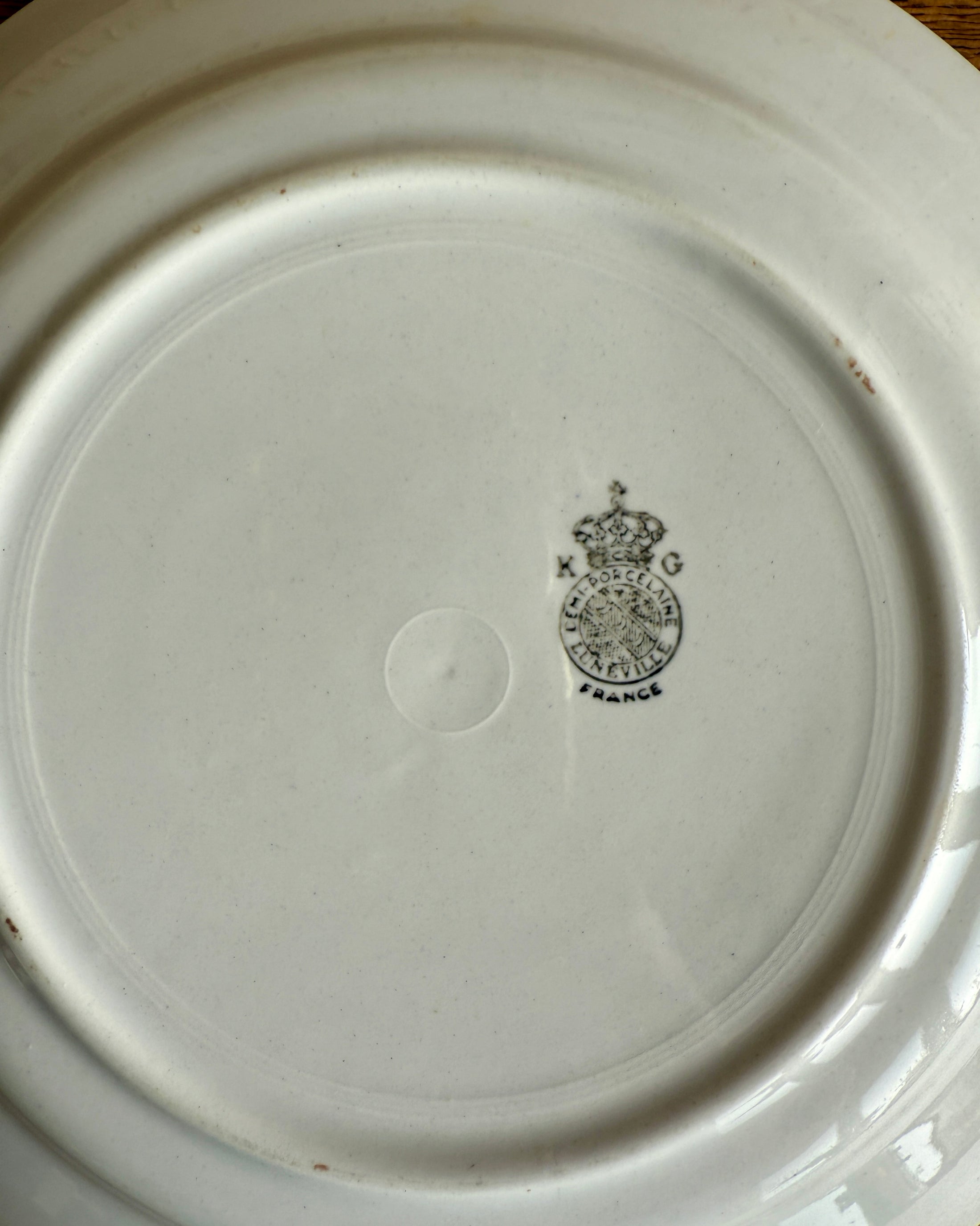 Série de 12 assiettes plates Luneville