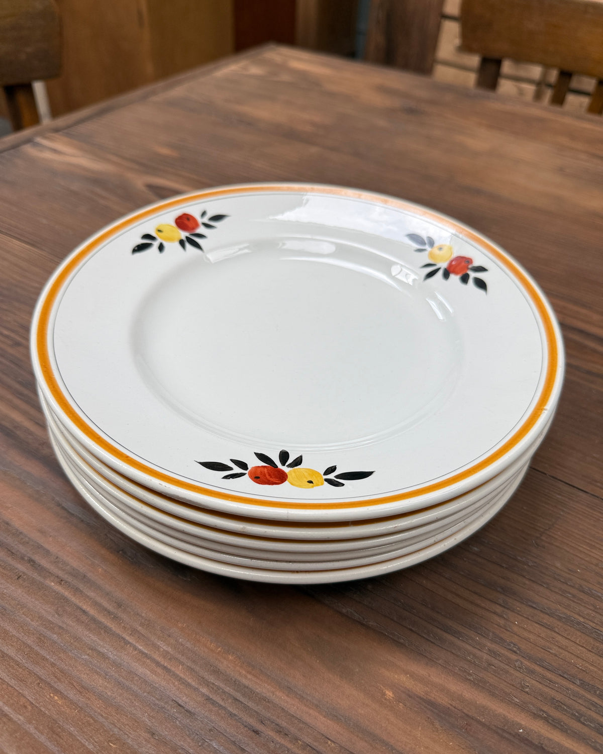 Assiettes plates Moulin des Loups, modèle Granit
