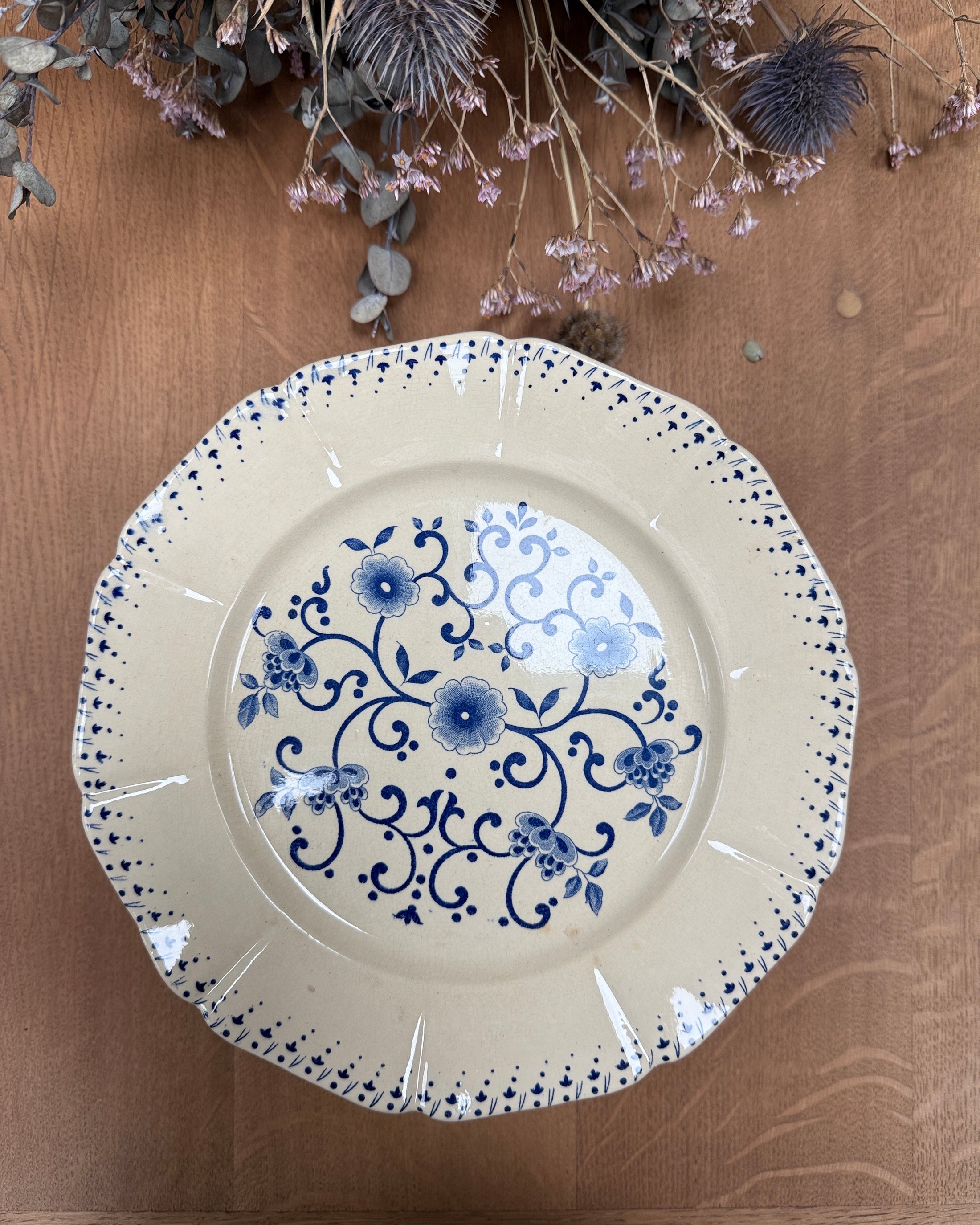 Assiettes plates terre de fer Boch Frères