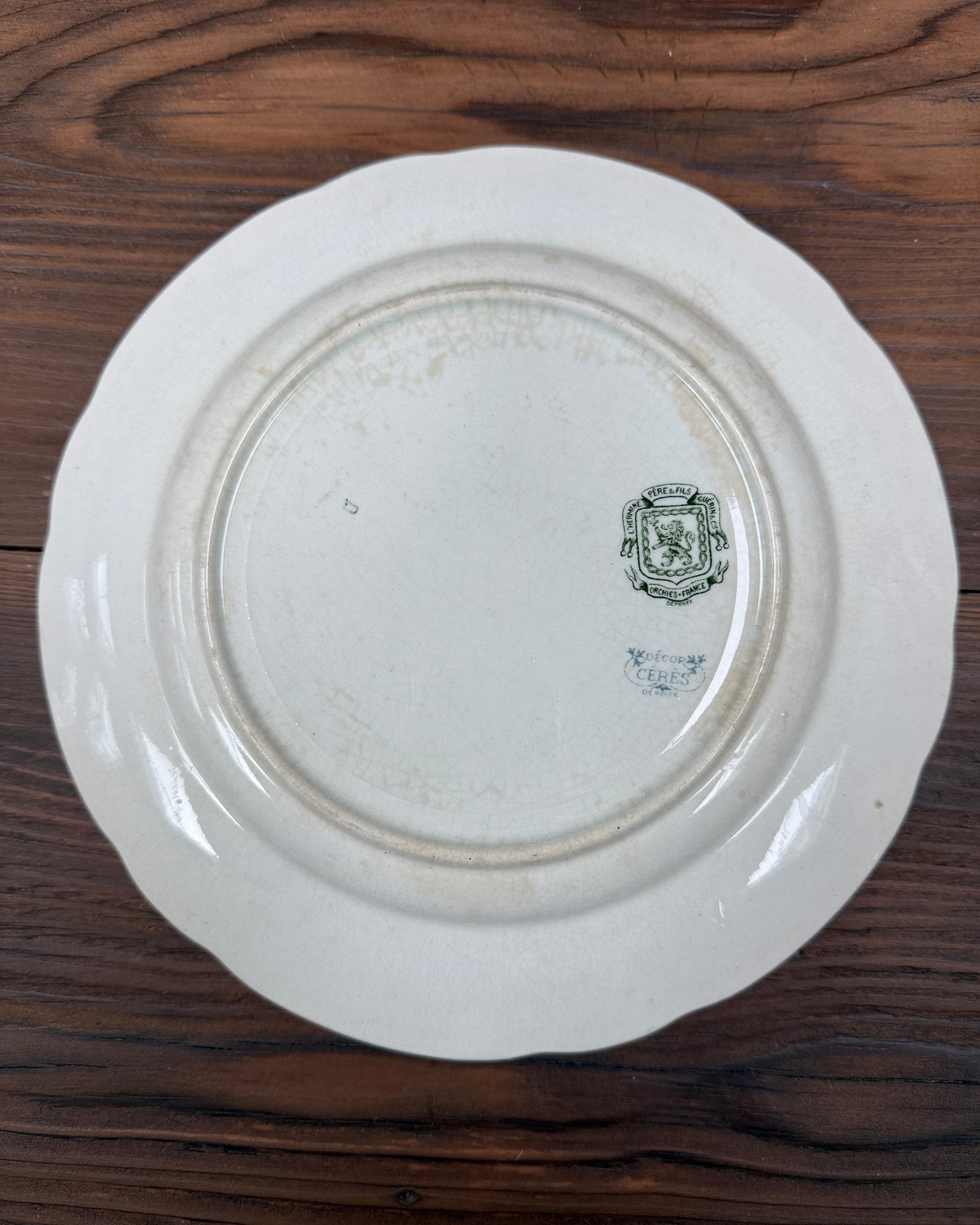 Assiettes plates terre de fer Orchies