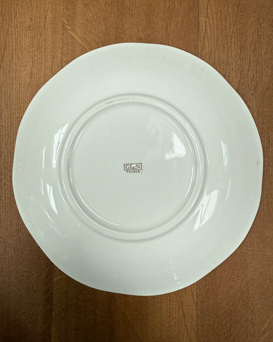 Assiettes plates vintage en porcelaine fine Gien