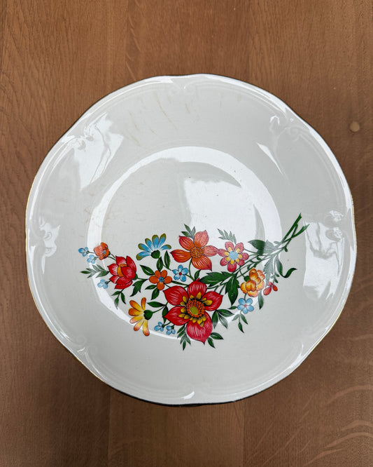 Assiettes plates vintage en porcelaine fine Gien