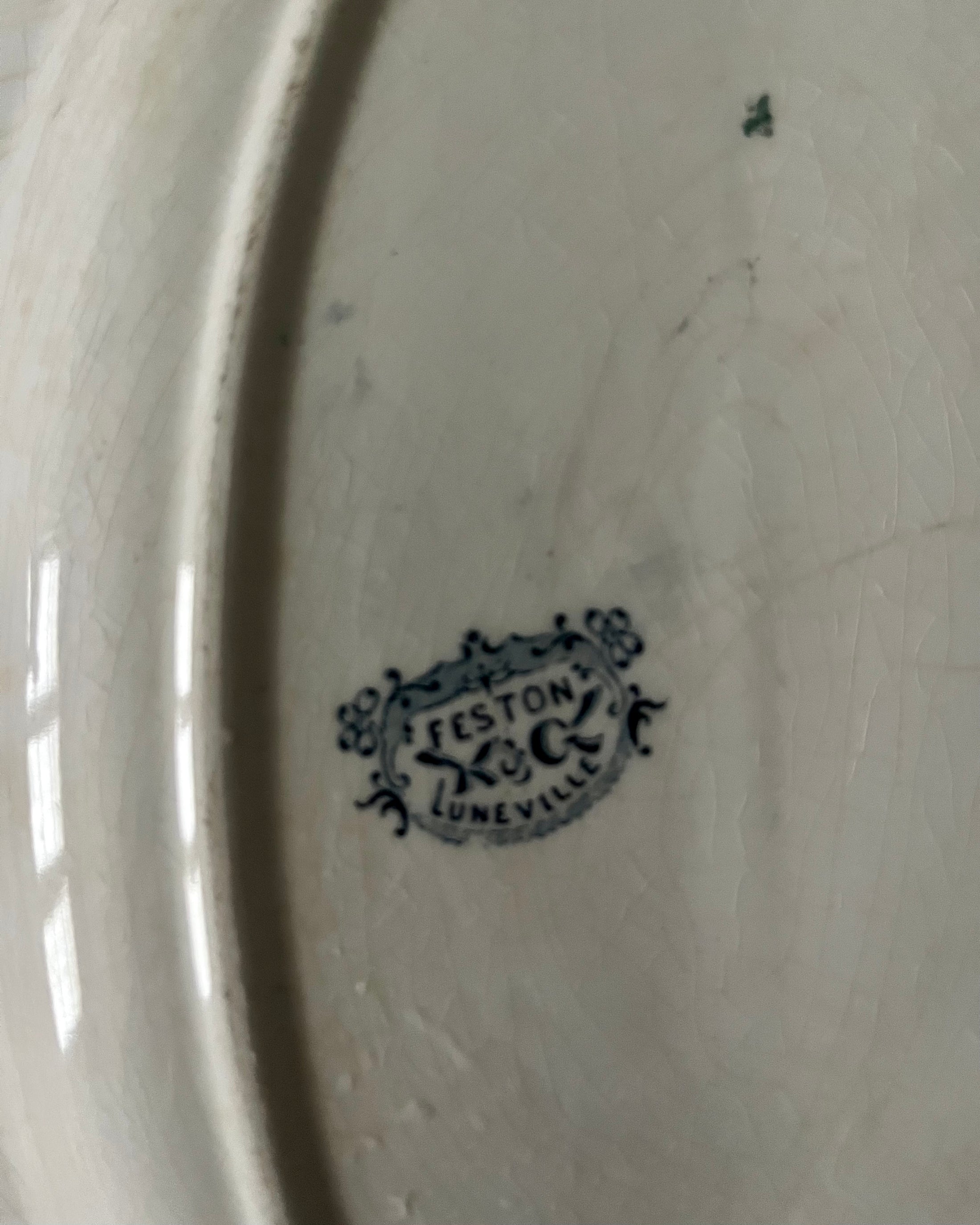Plat ovale terre de fer Luneville