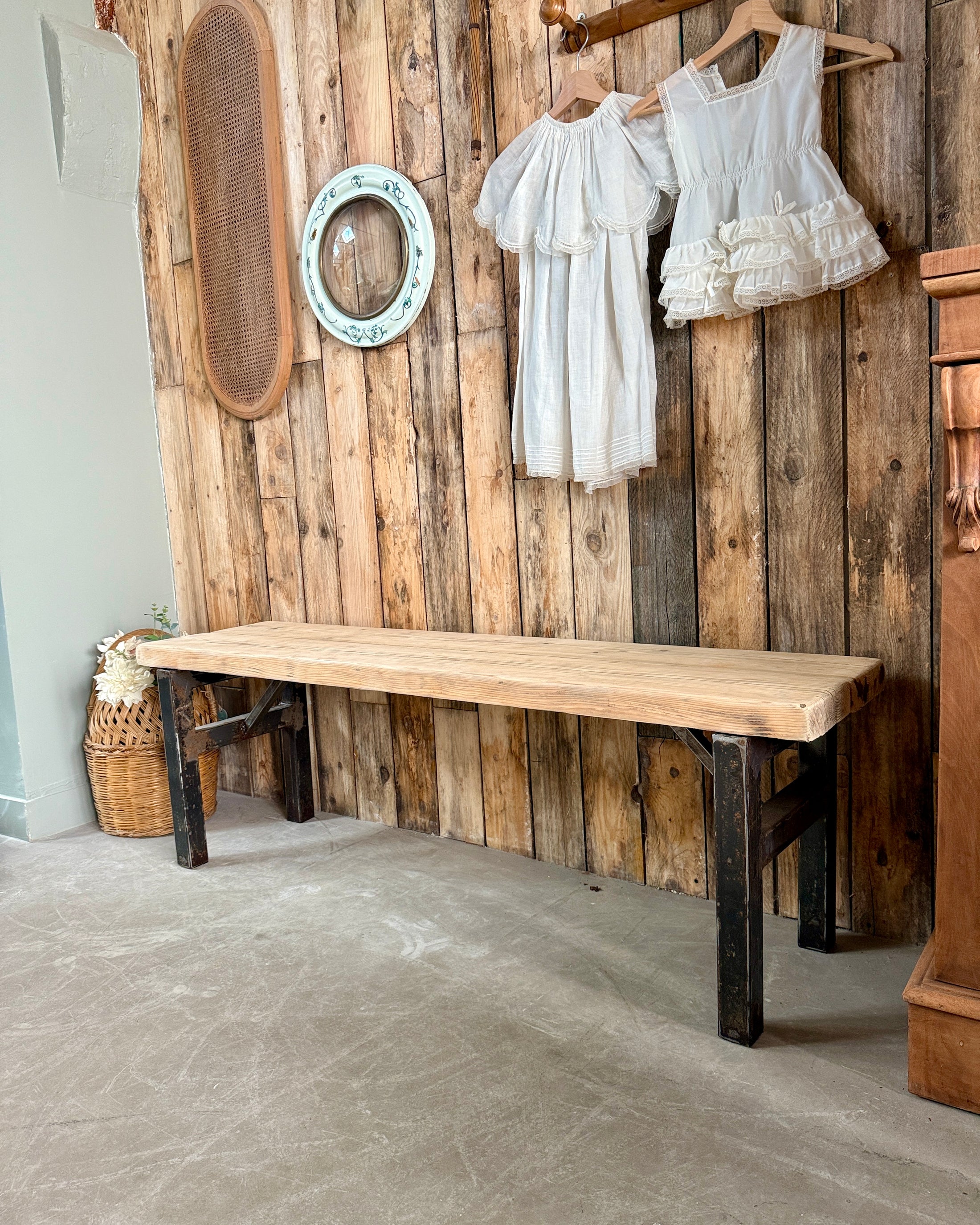 Banc vintage industriel