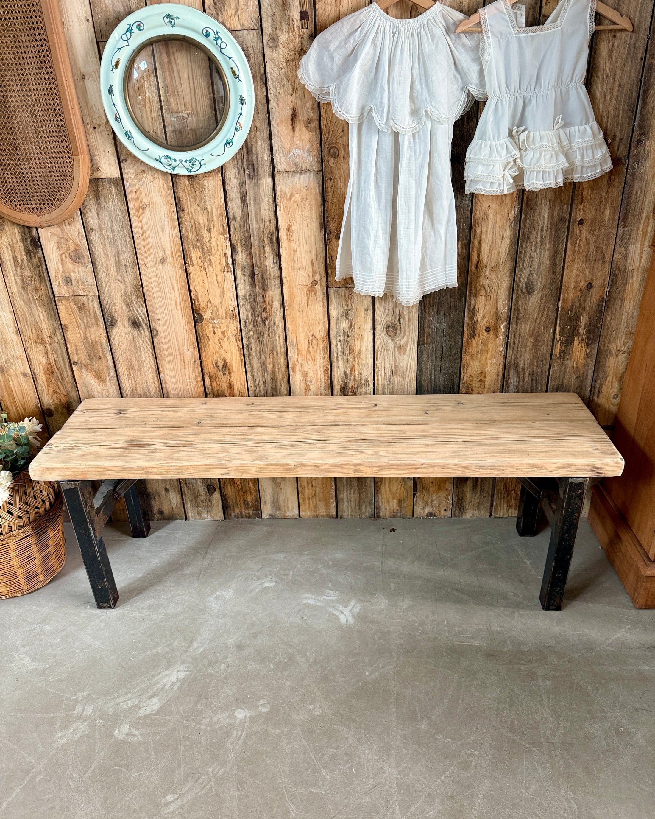 Banc vintage industriel