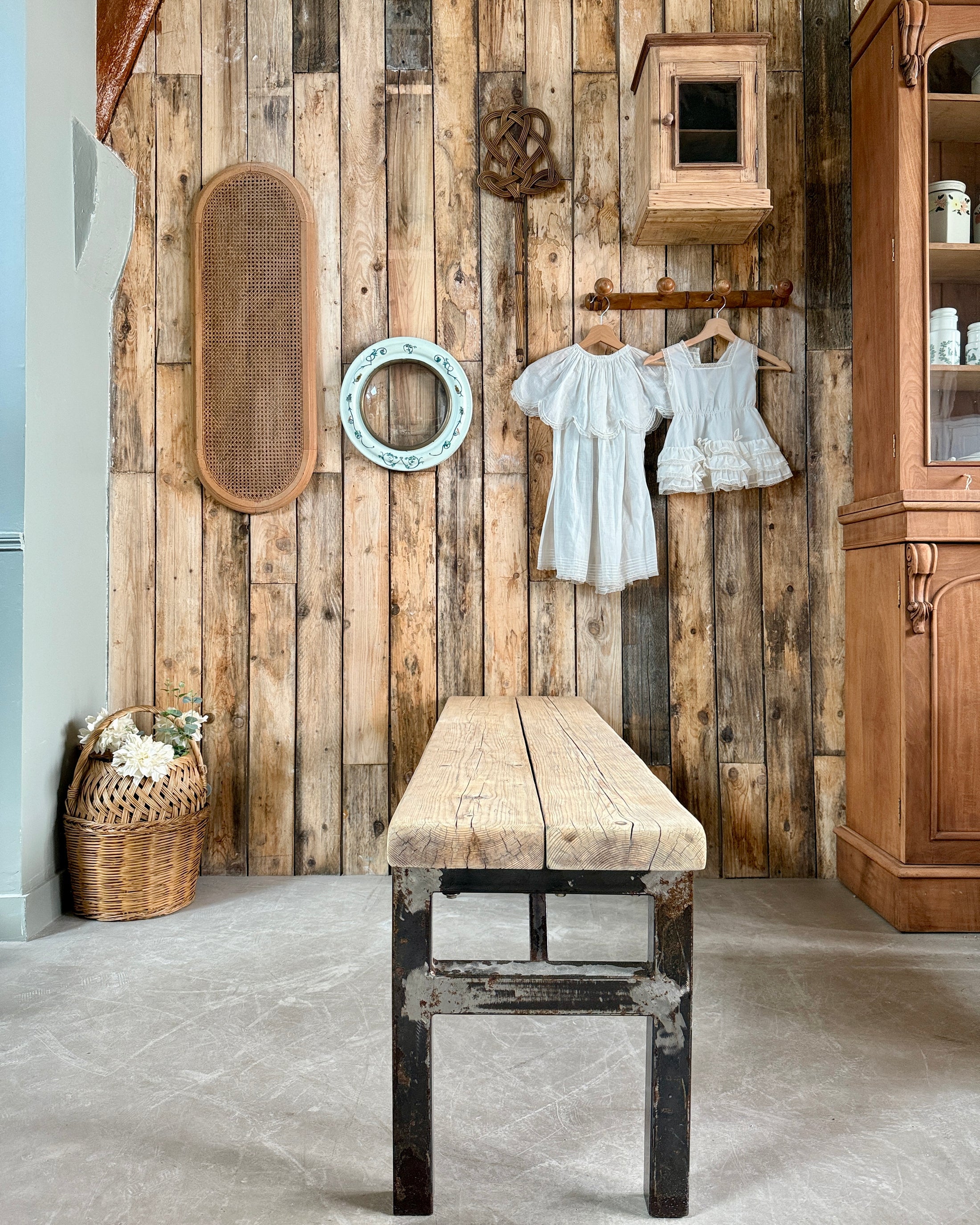Banc vintage industriel