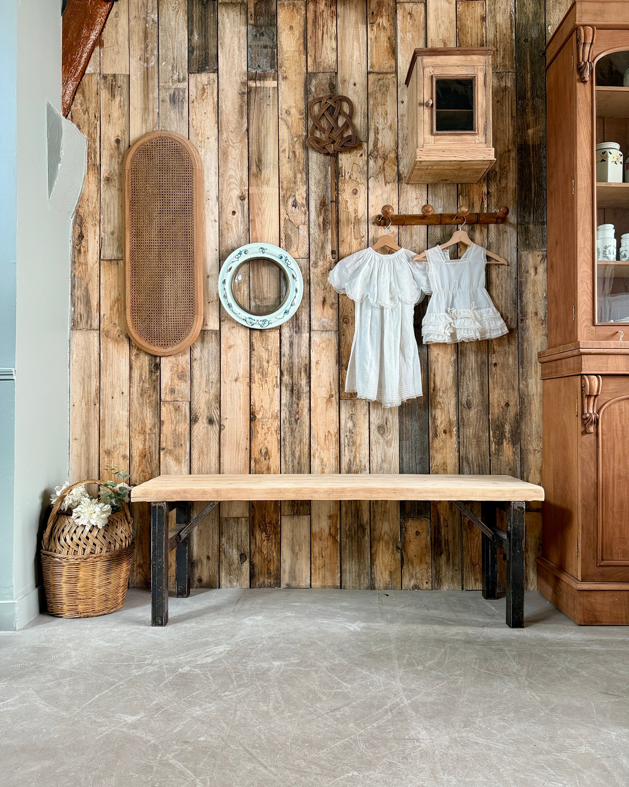Banc vintage industriel