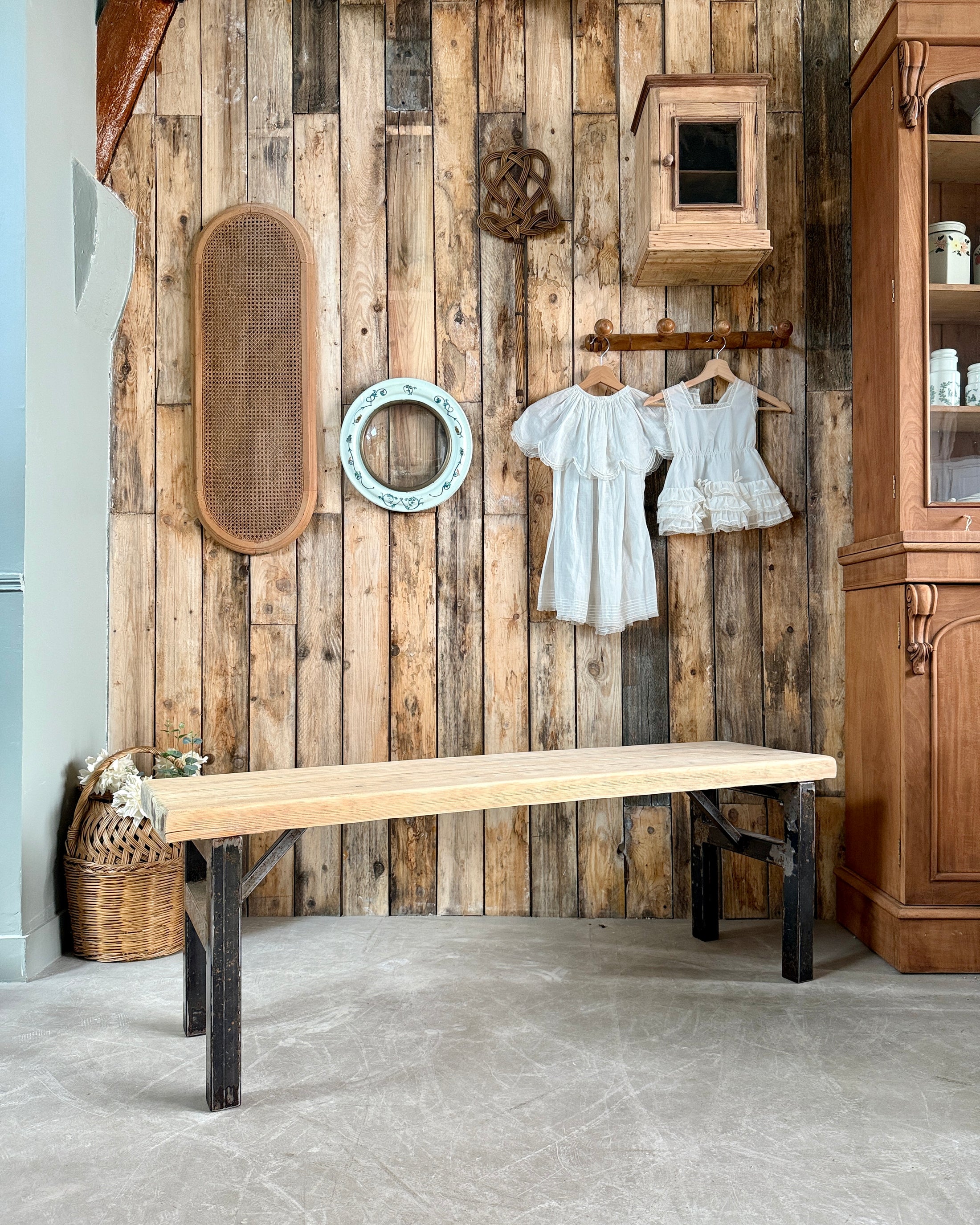 Banc vintage industriel