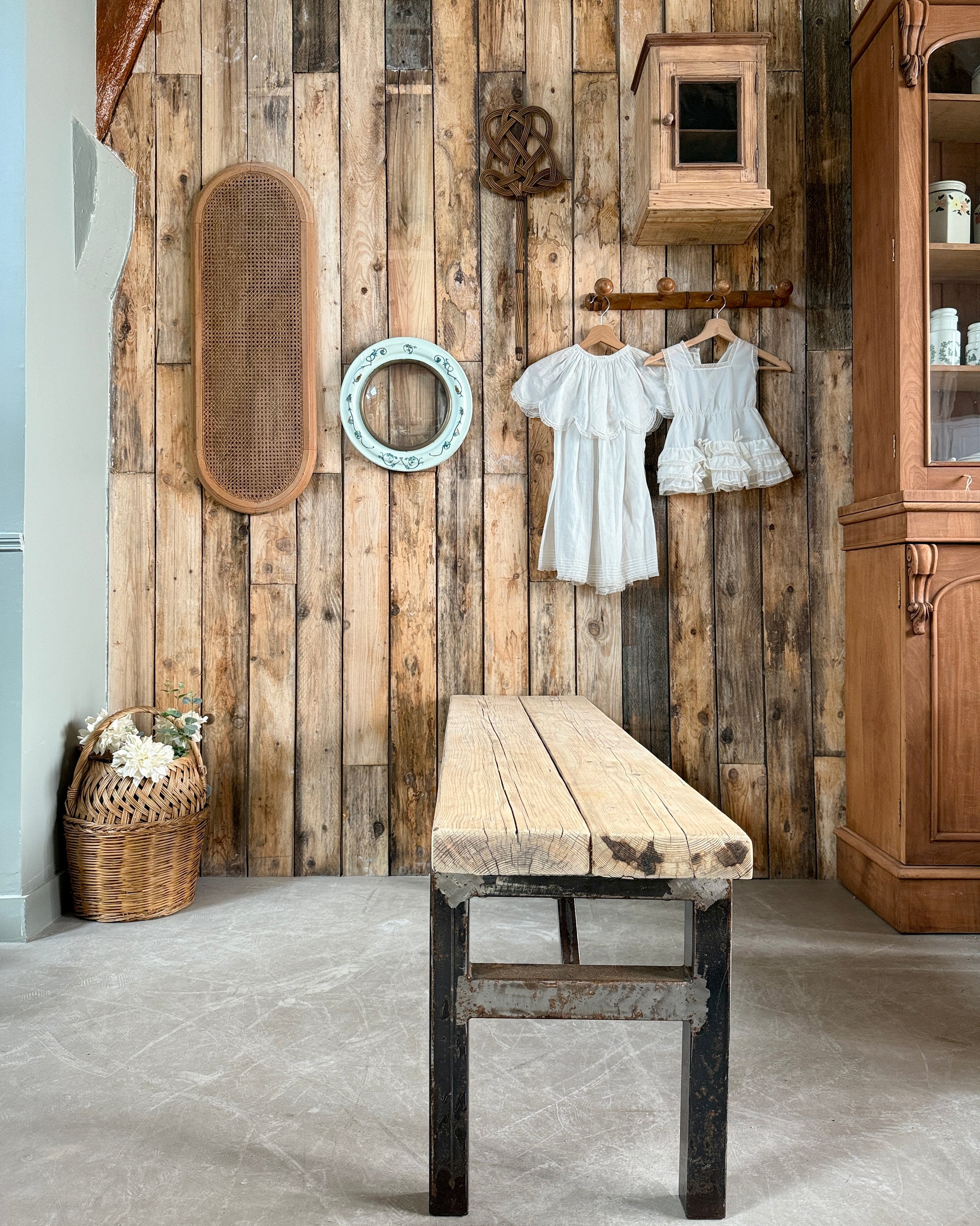 Banc vintage industriel