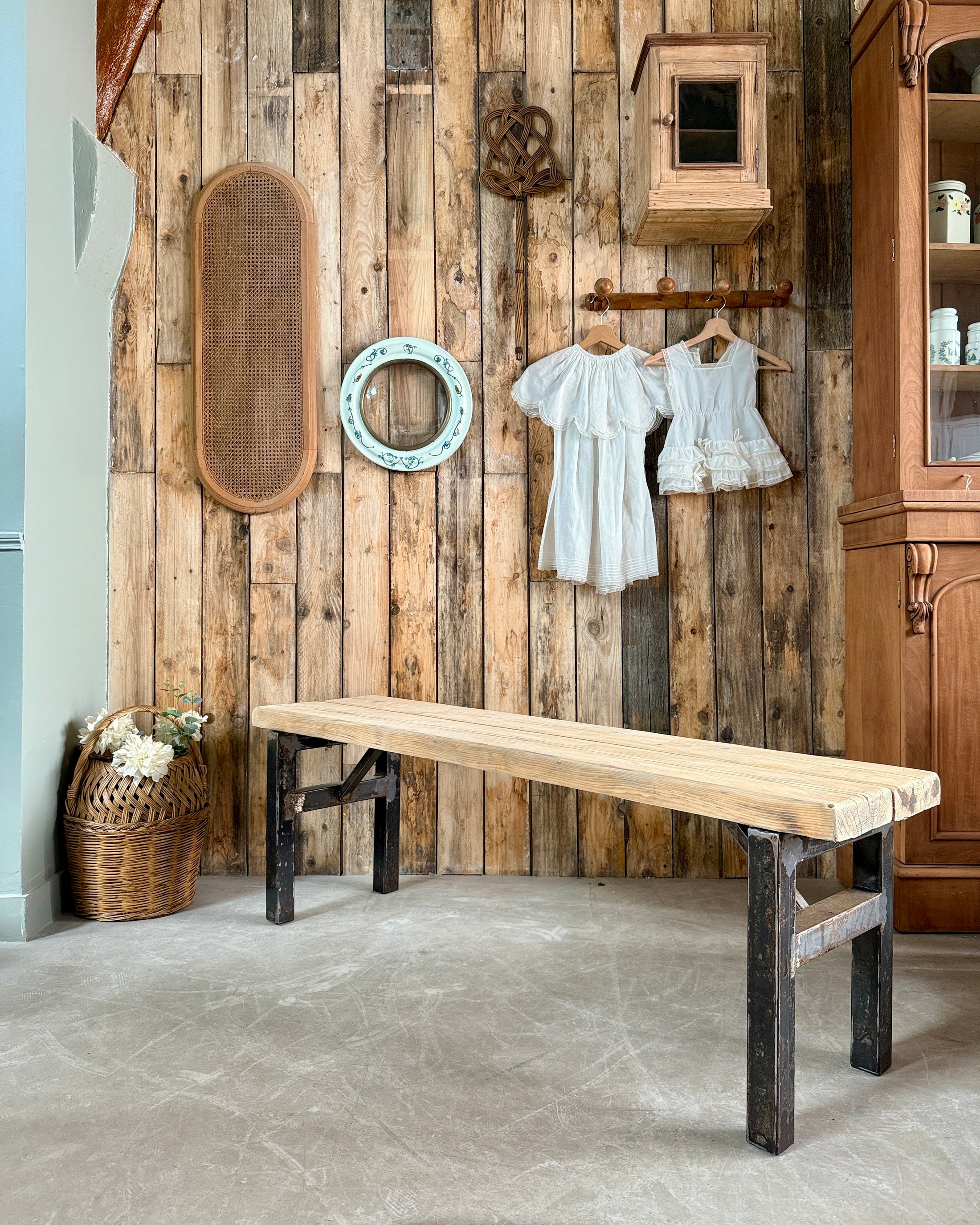 Banc vintage industriel