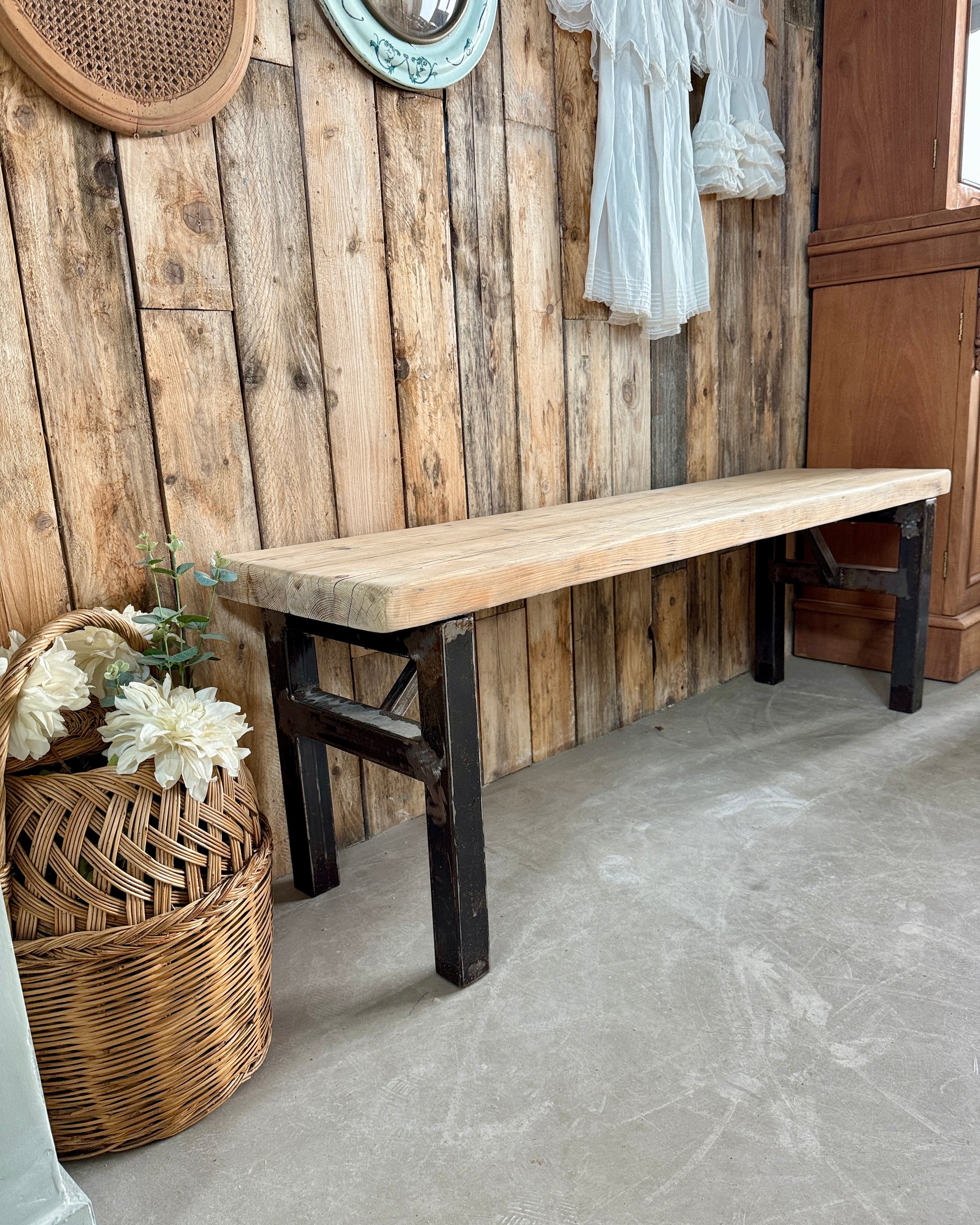 Banc vintage industriel