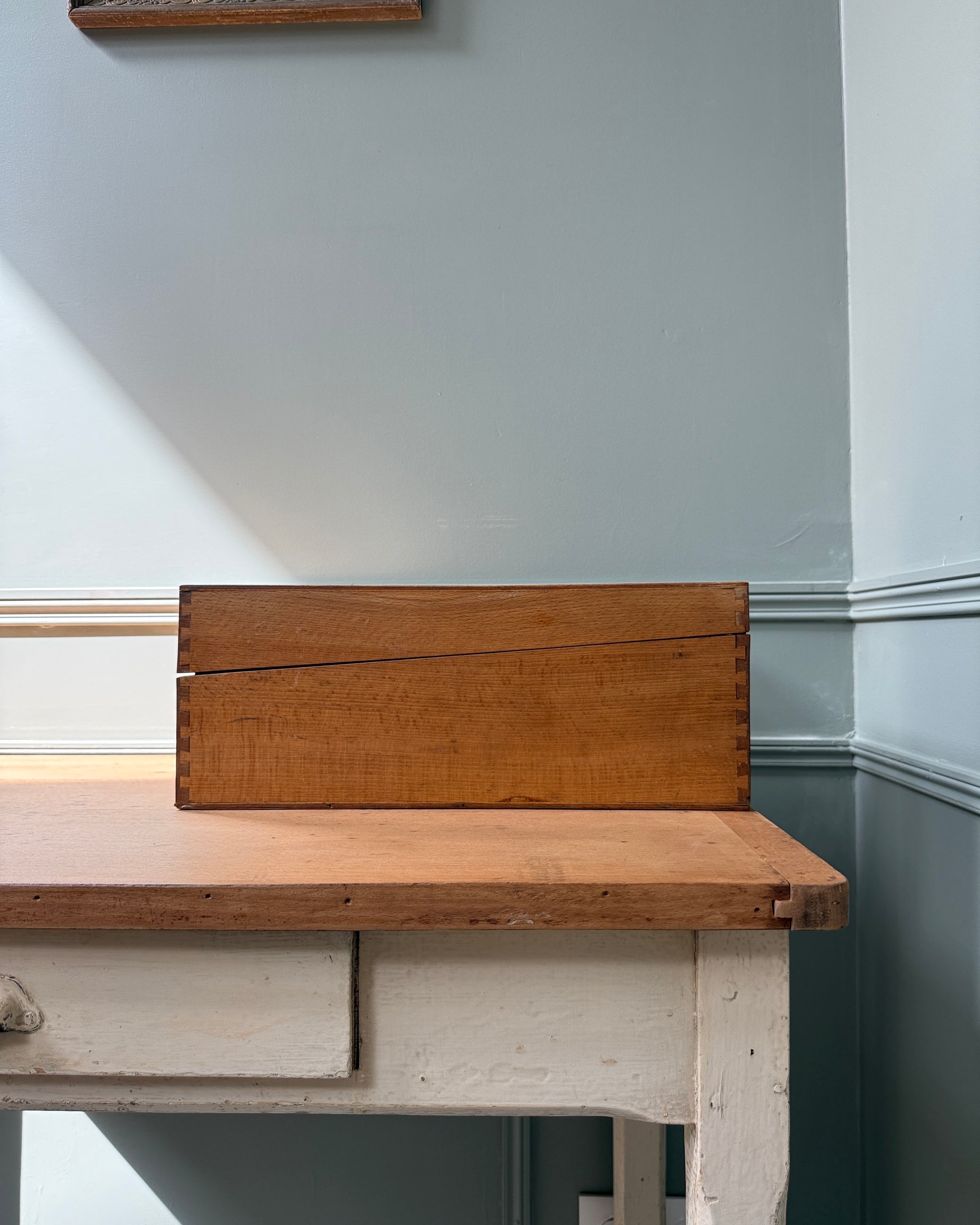 Boîte à fiches vintage en bois
