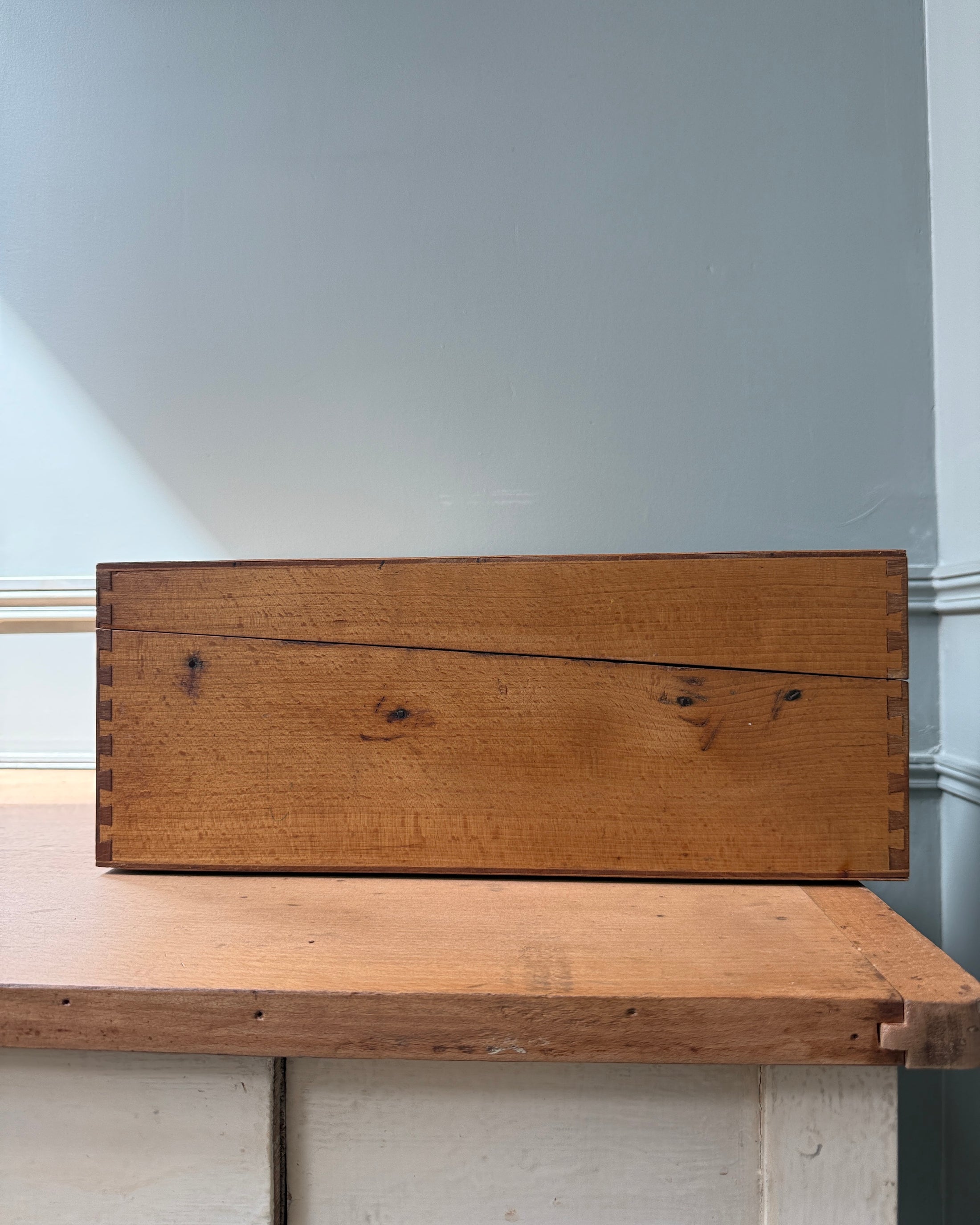 Boîte à fiches vintage en bois