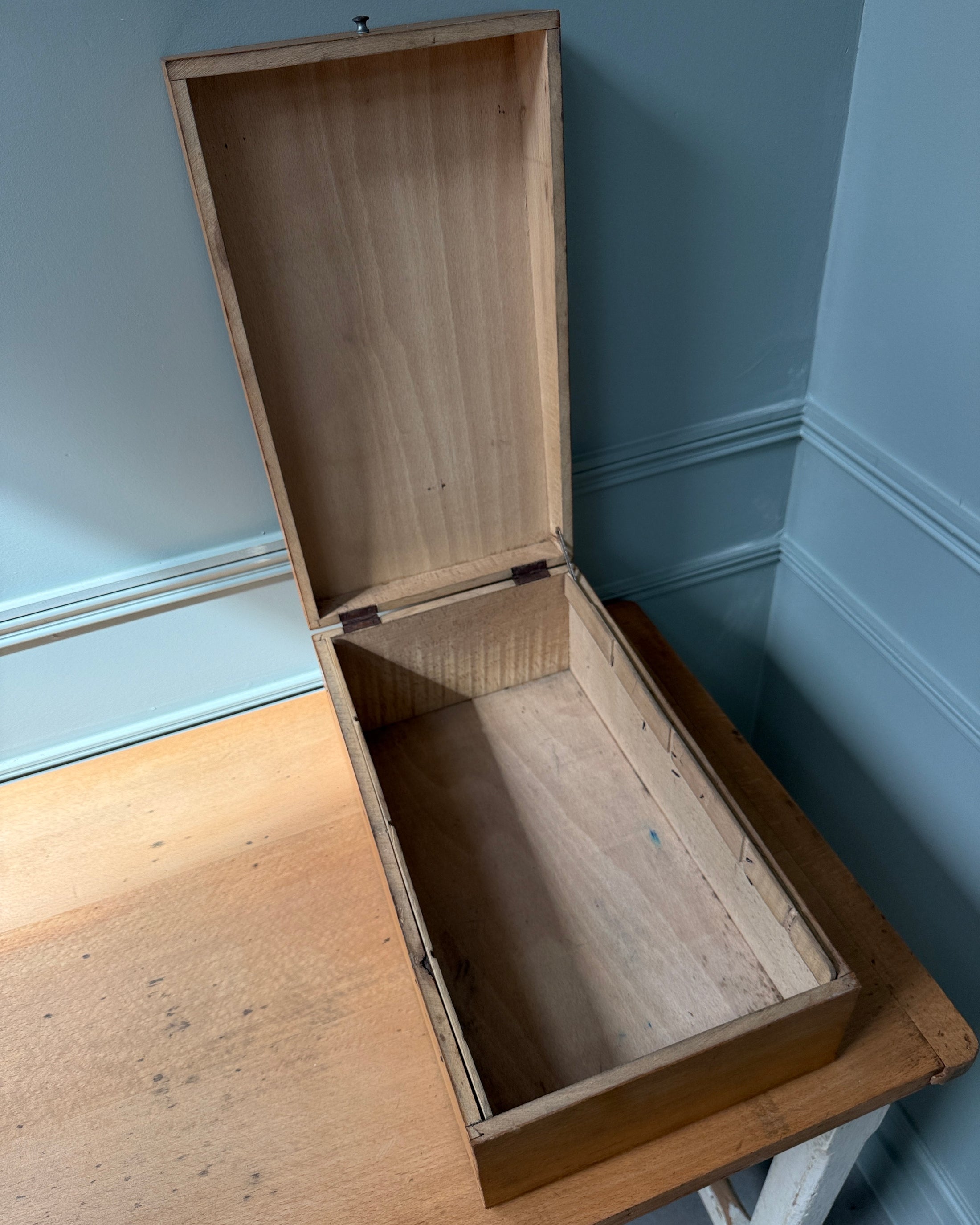 Boîte à fiches vintage en bois