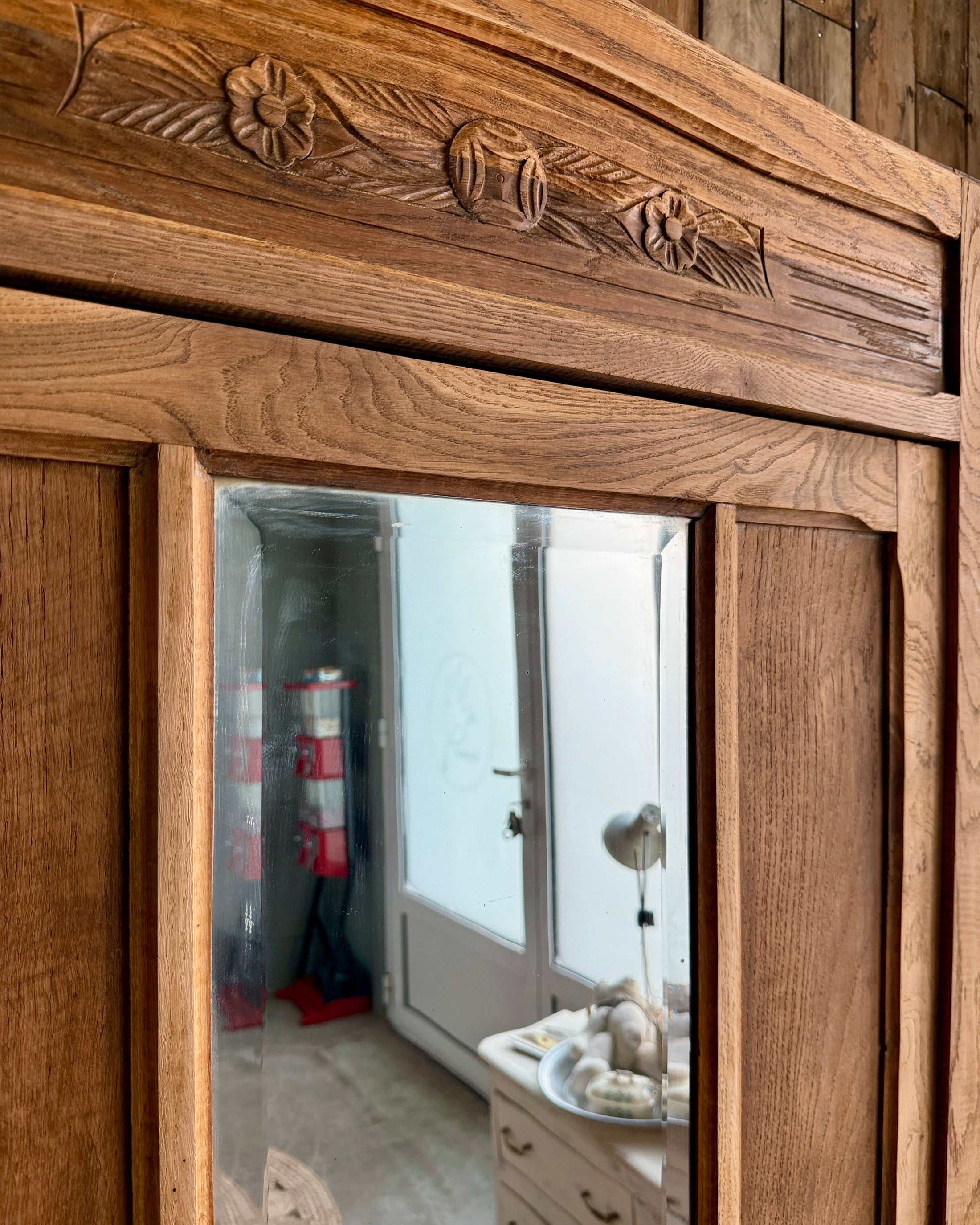 Bonnetière Art Déco en chêne