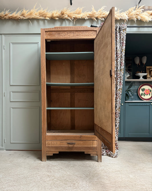 Bonnetière parisienne Art Déco en chêne