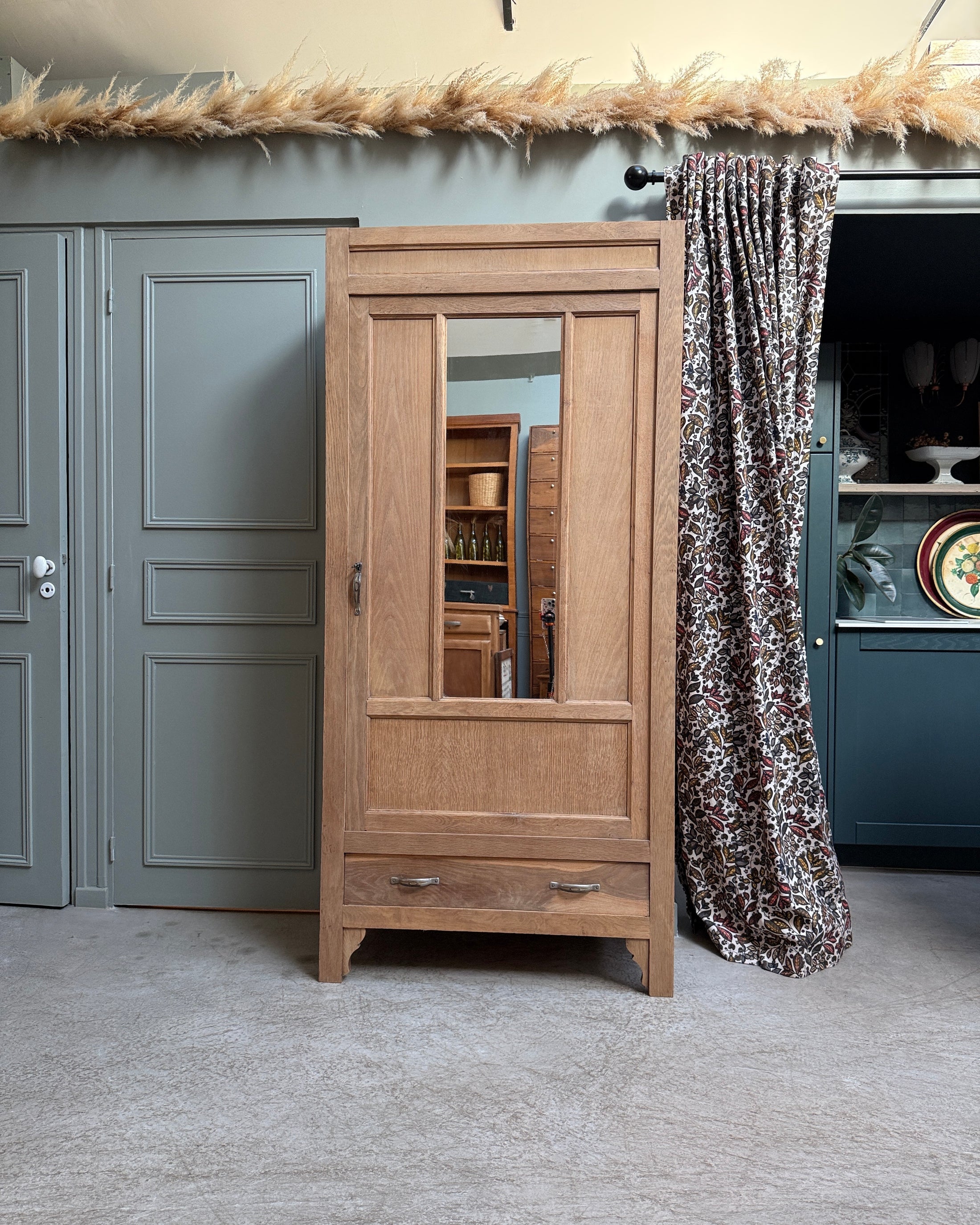 Bonnetière parisienne Art Déco en chêne