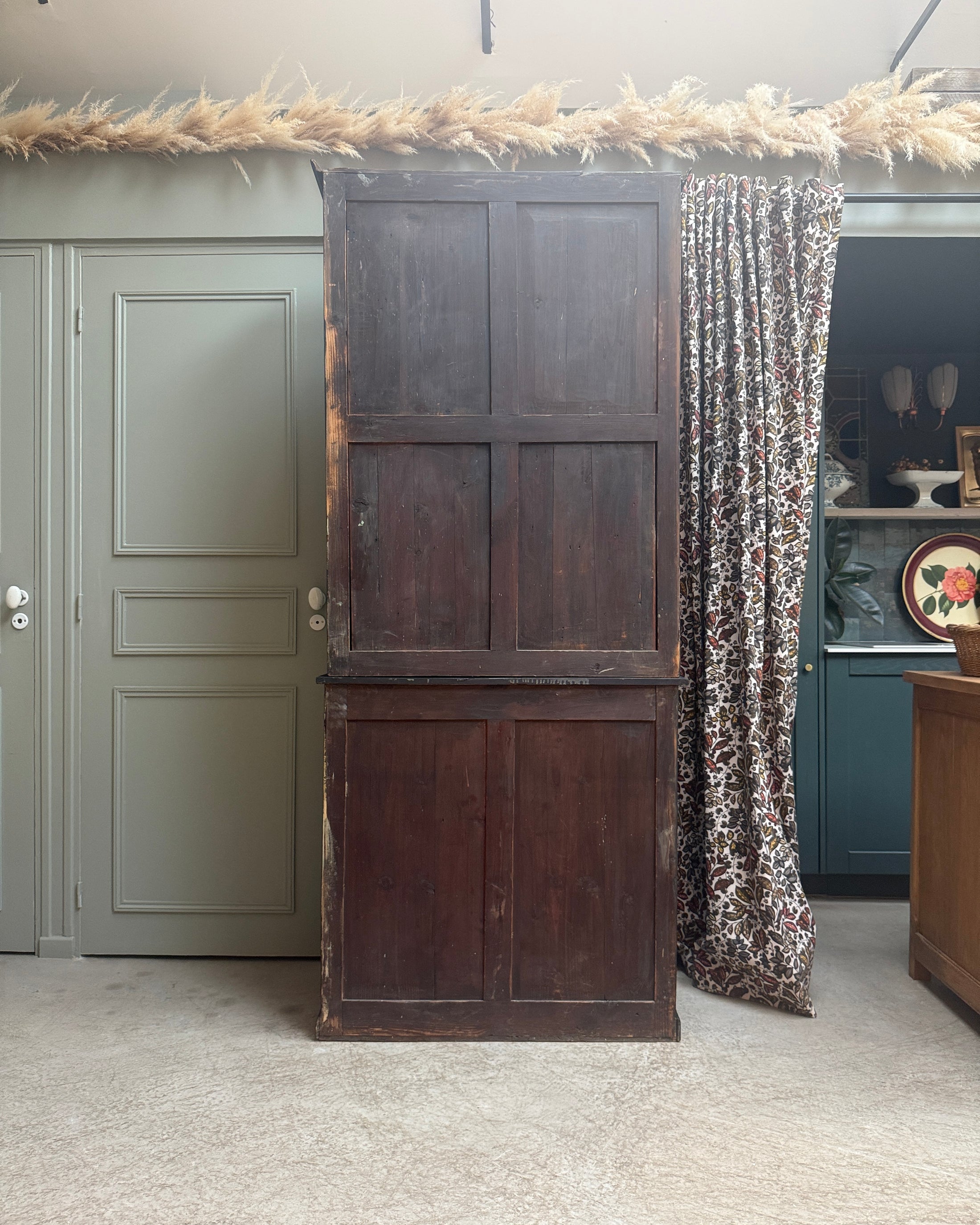Buffet deux corps ancien noir