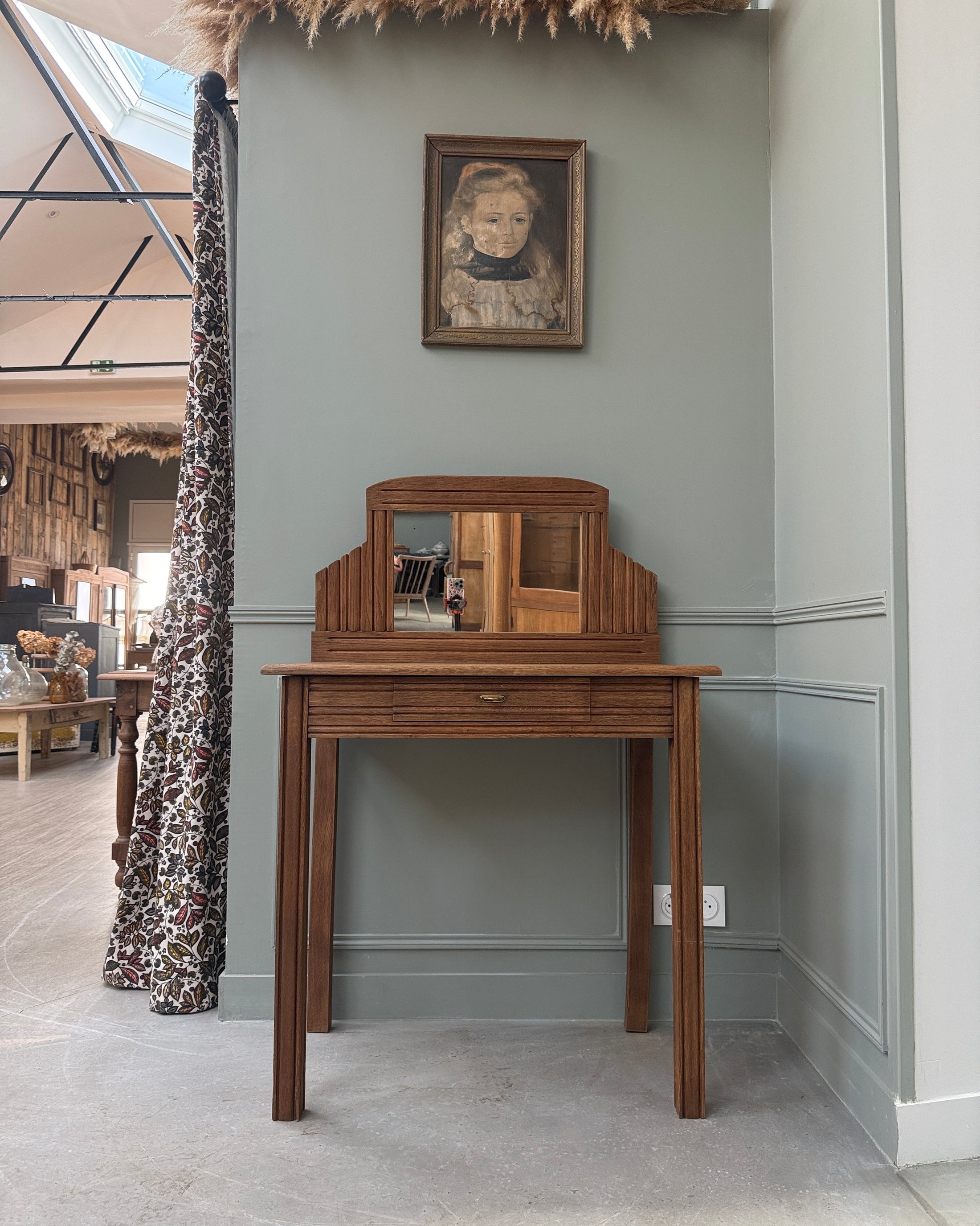 Bureau-coiffeuse Art Déco en chêne