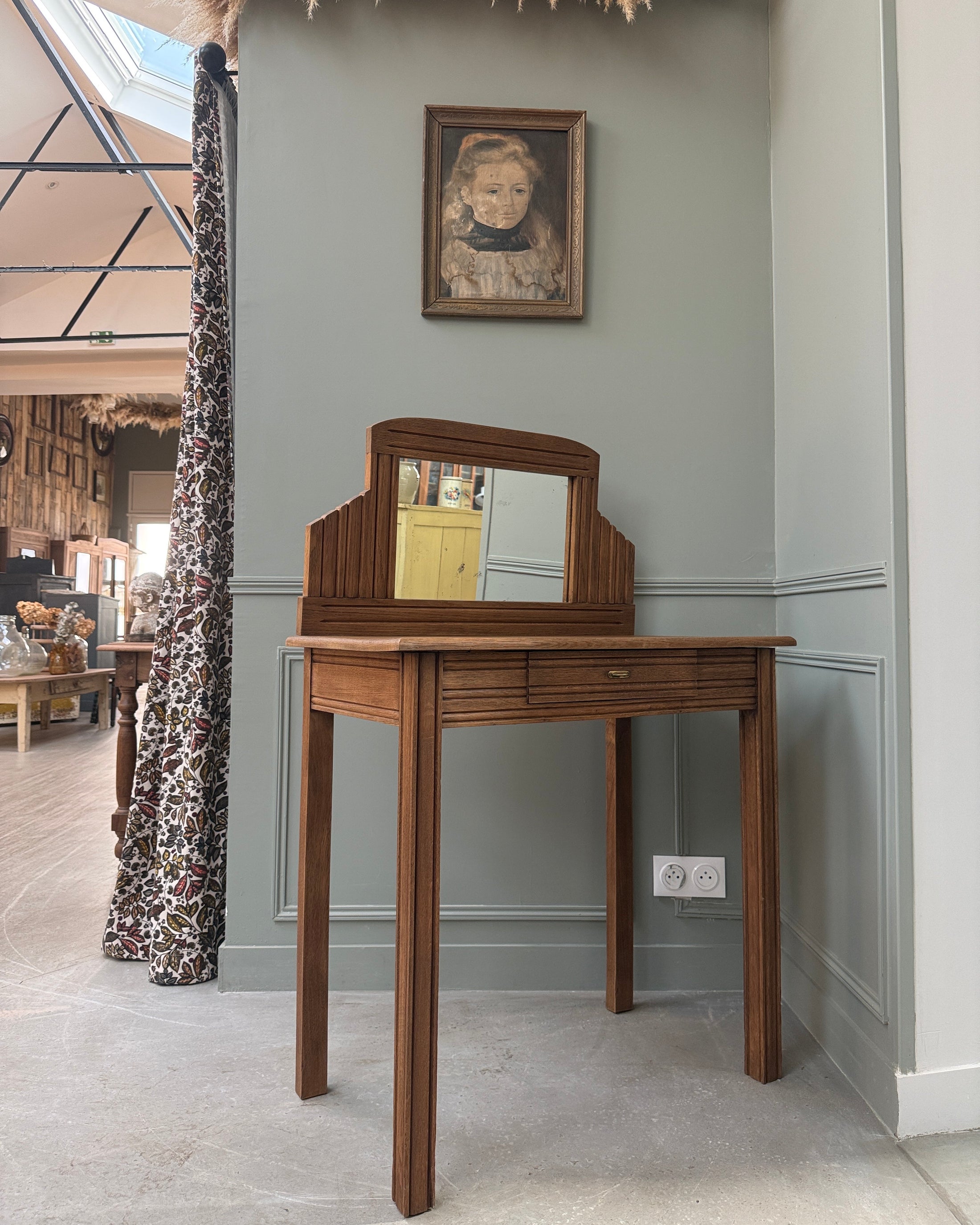 Bureau-coiffeuse Art Déco en chêne