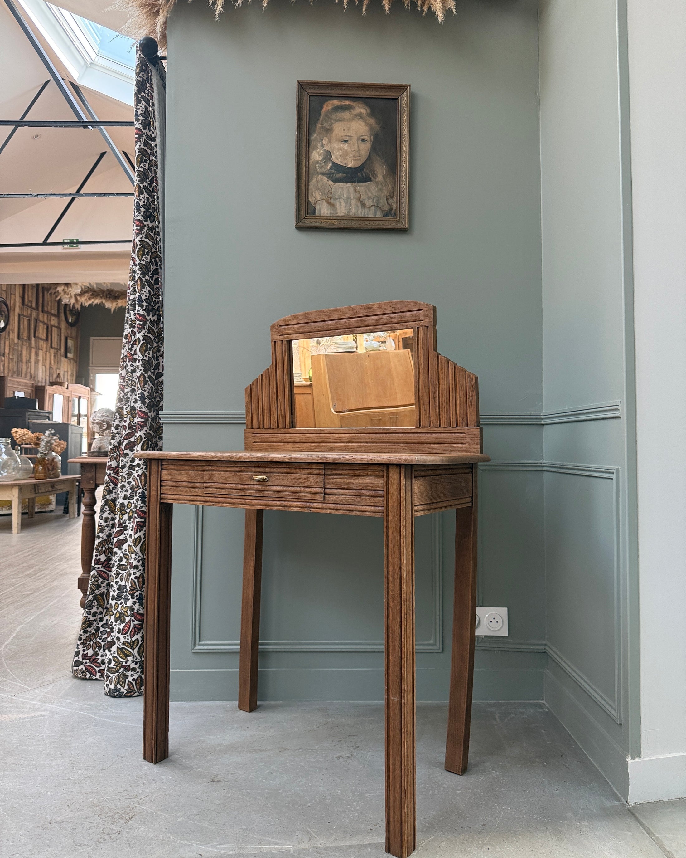 Bureau-coiffeuse Art Déco en chêne