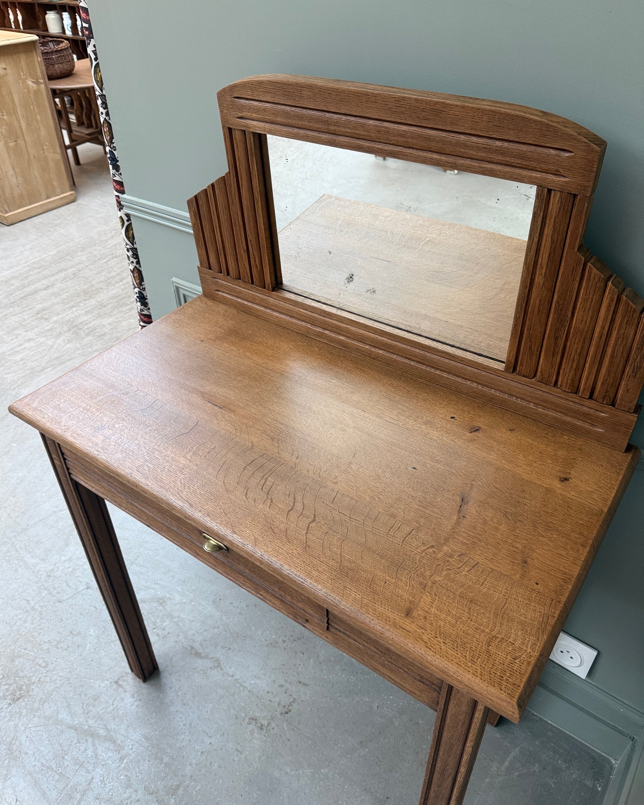 Bureau-coiffeuse Art Déco en chêne