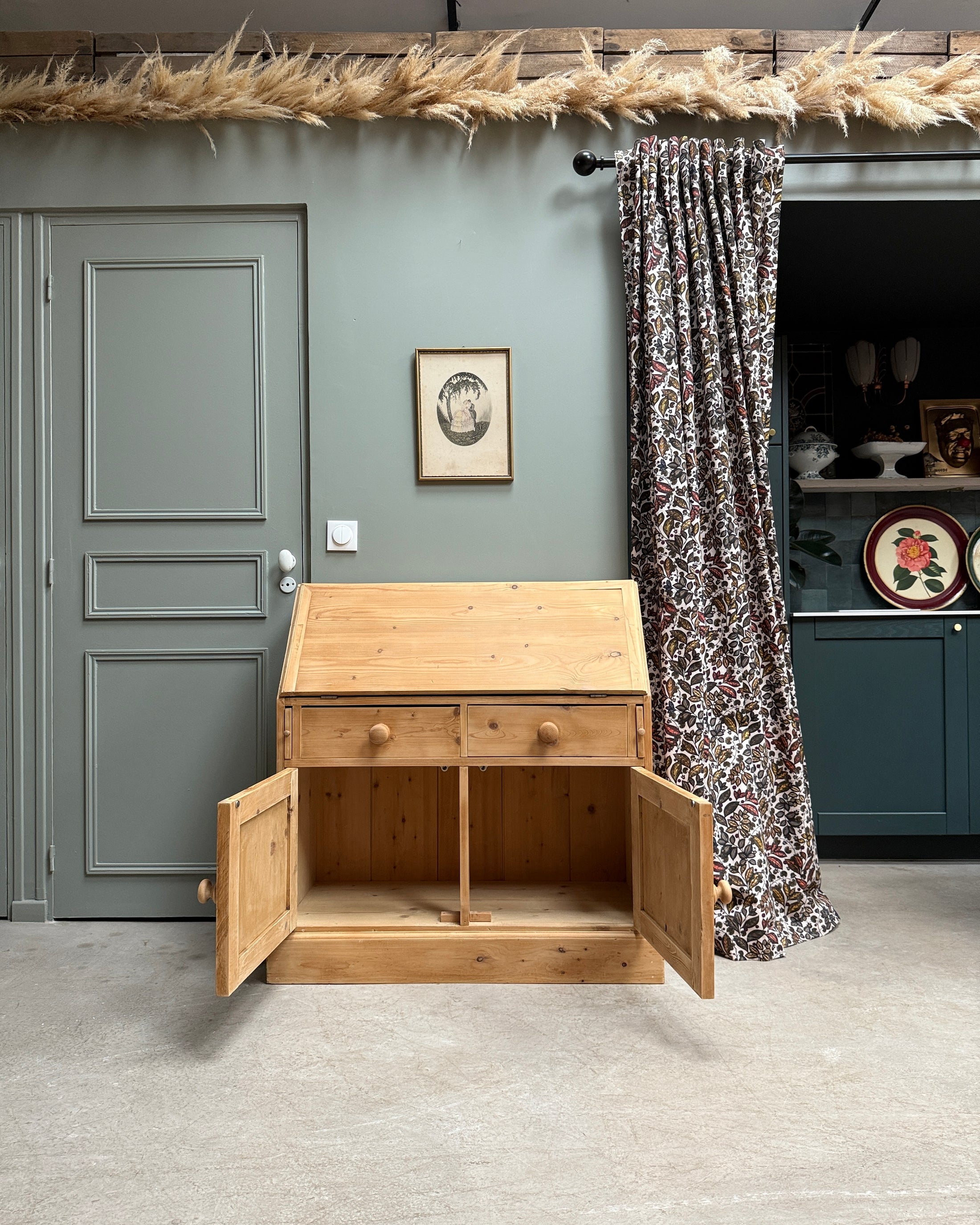 Commode anglaise scriban en pin