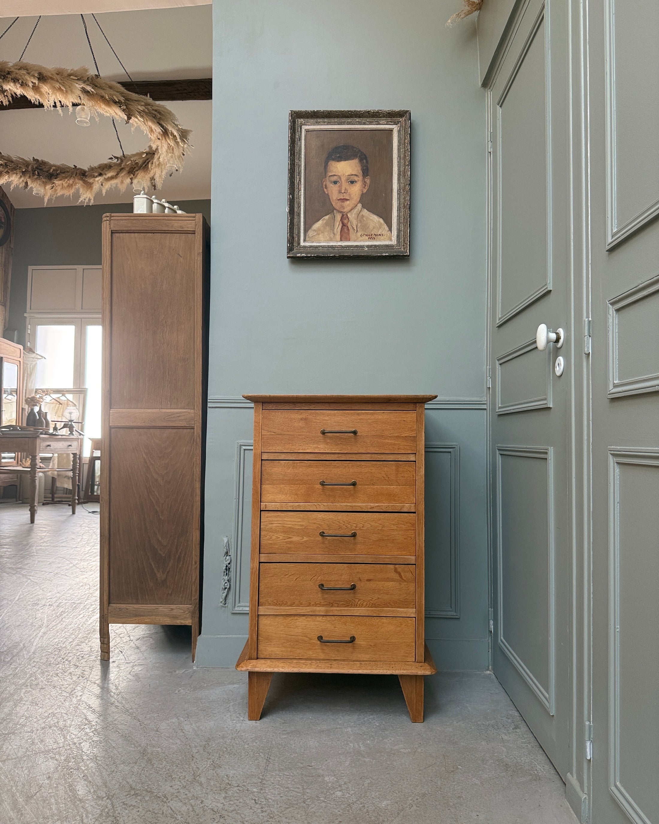 Petite commode vintage en chêne