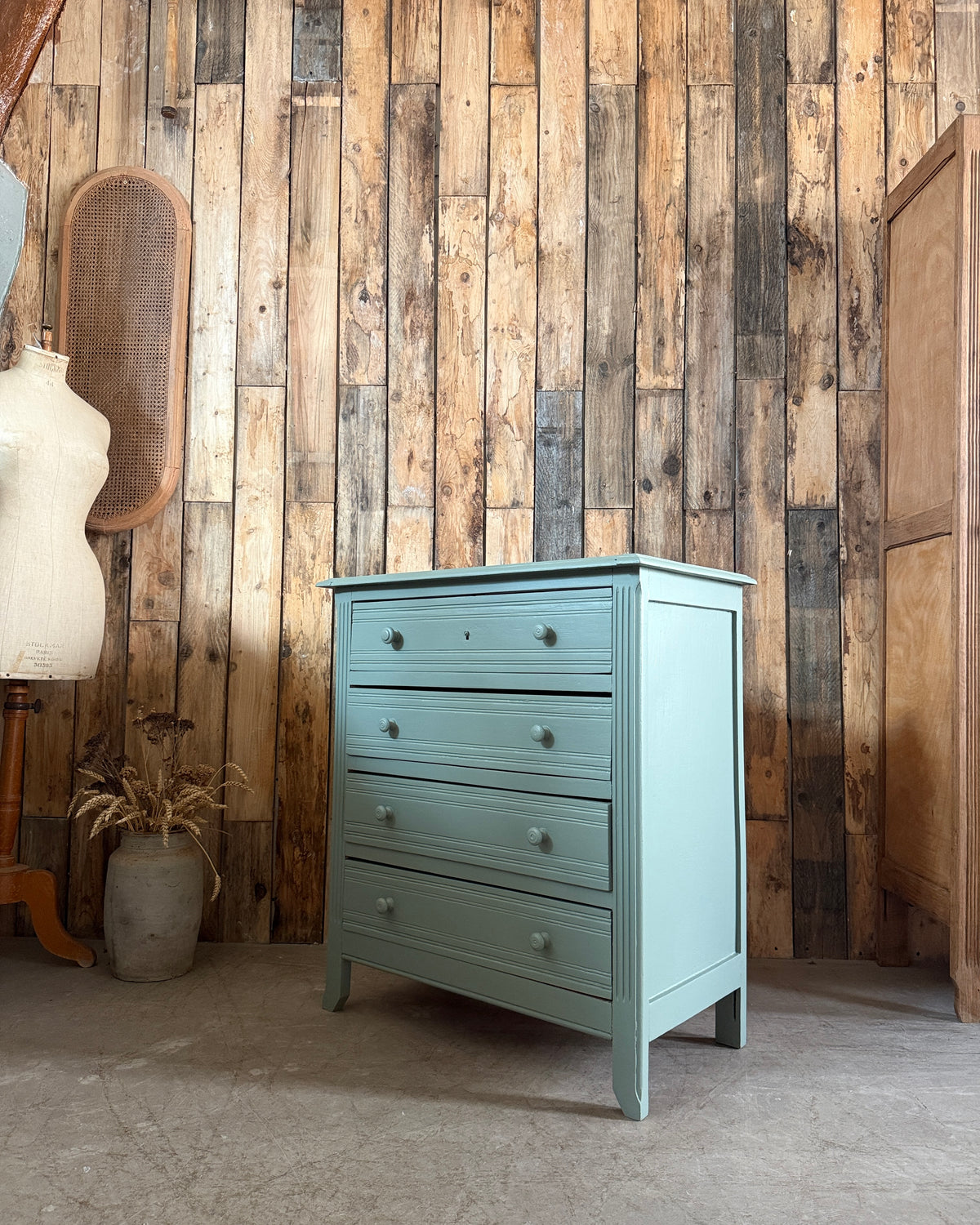 Commode Art Déco verte