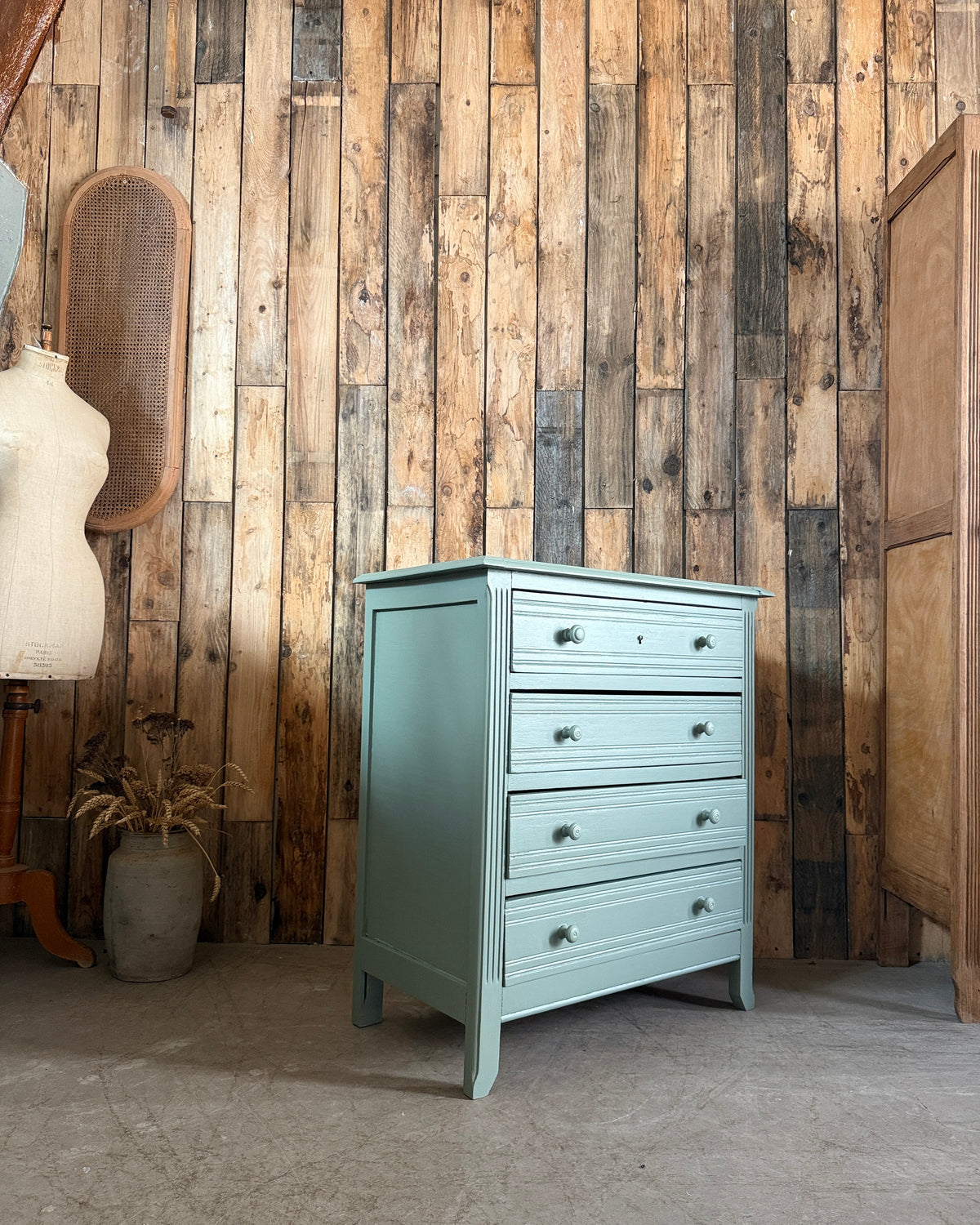 Commode Art Déco verte