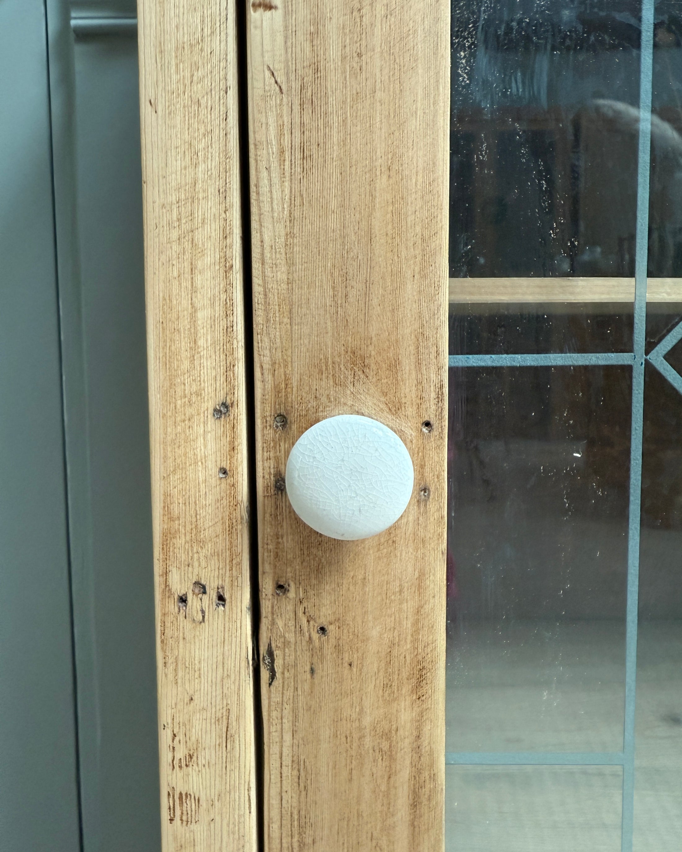 Confiturier vintage vitré en pin