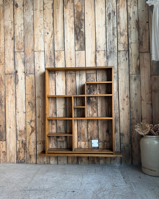 Étagère murale vintage en chêne